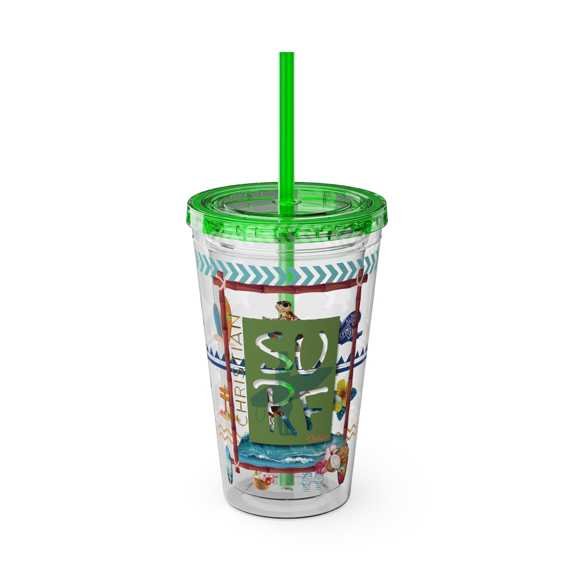 Sunsplash Surf Tumbler, Colorful 16oz Insulated Travel Cup, Summer Beach Mood, Perfect Gift for Surfers, Vacations, Outdoor [...]