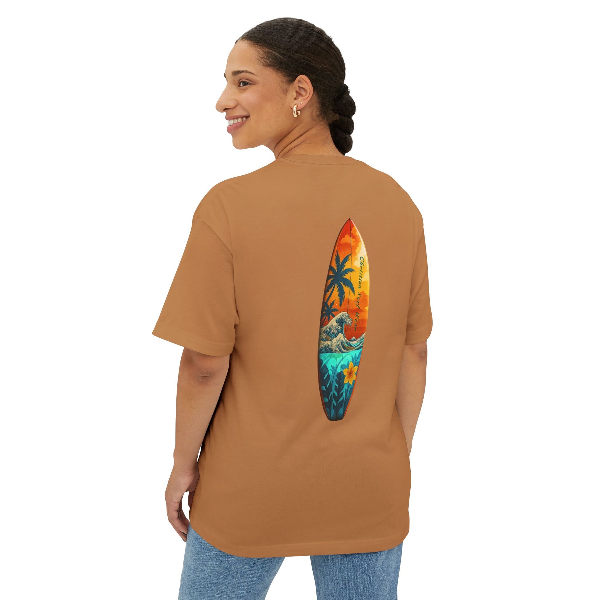 Beach Vibe Oversized Tee, Unisex Summer Shirt, Surfing Tee, Relaxed Fit T-Shirt, Casual Beachwear, Fun Graphic Tee