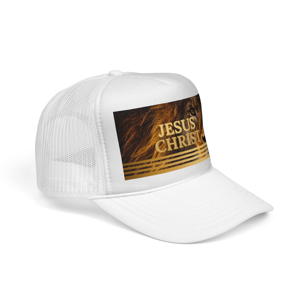 Jesus Christ Lion Trucker Cap — Faith-Based Christian Mesh Hat