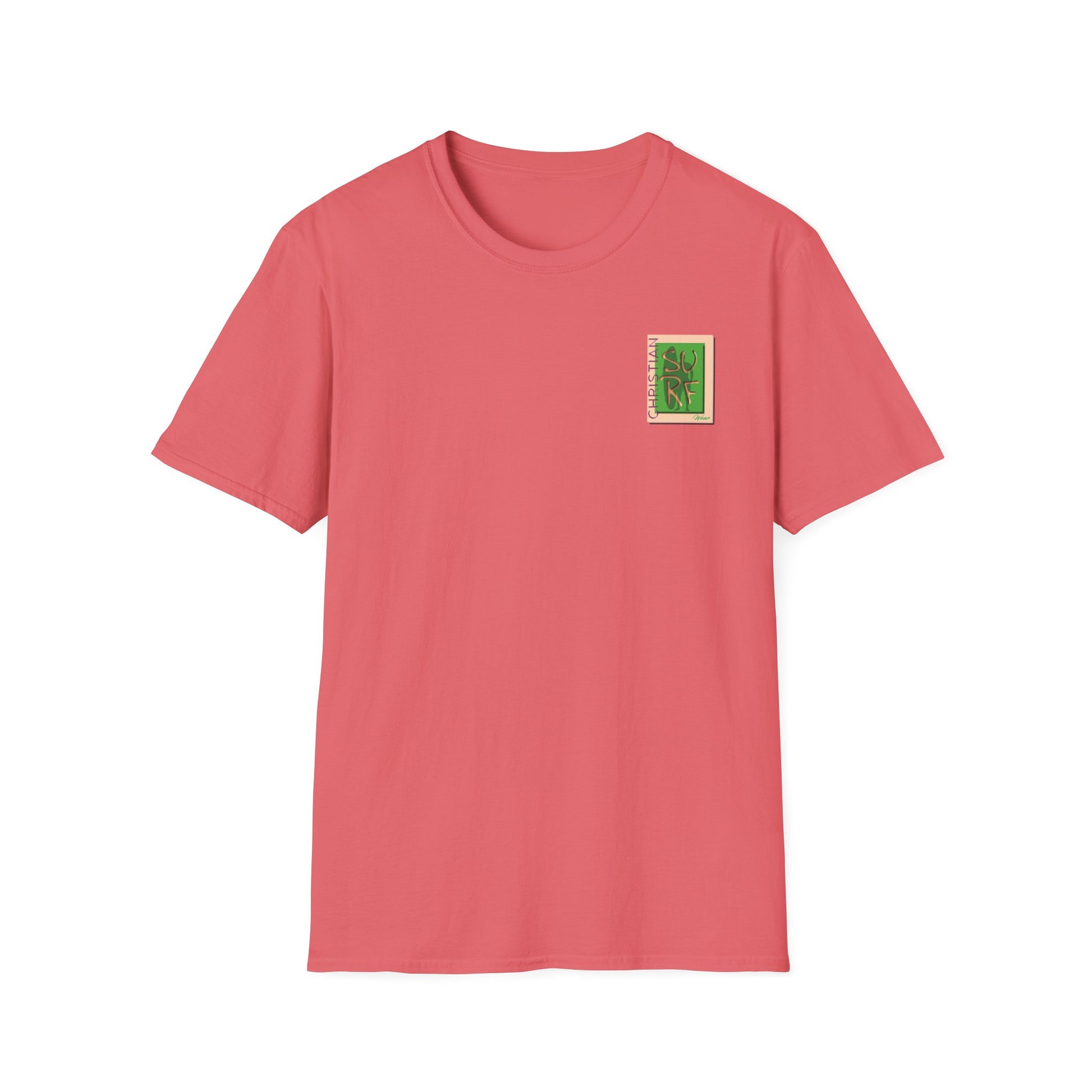 Christian Surf Wear Nature-Inspired Unisex Softstyle Classic T-Shirt | Eco-Friendly Gift, Casual Wear, Graphic Tee, Organic Cotton Tee, Outdoor Adventure Top