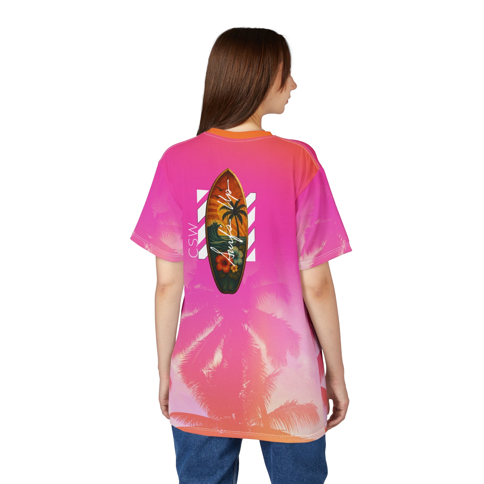 Unisex Tee Christian Surf Wear Palm Tree Graphic Summer Surge