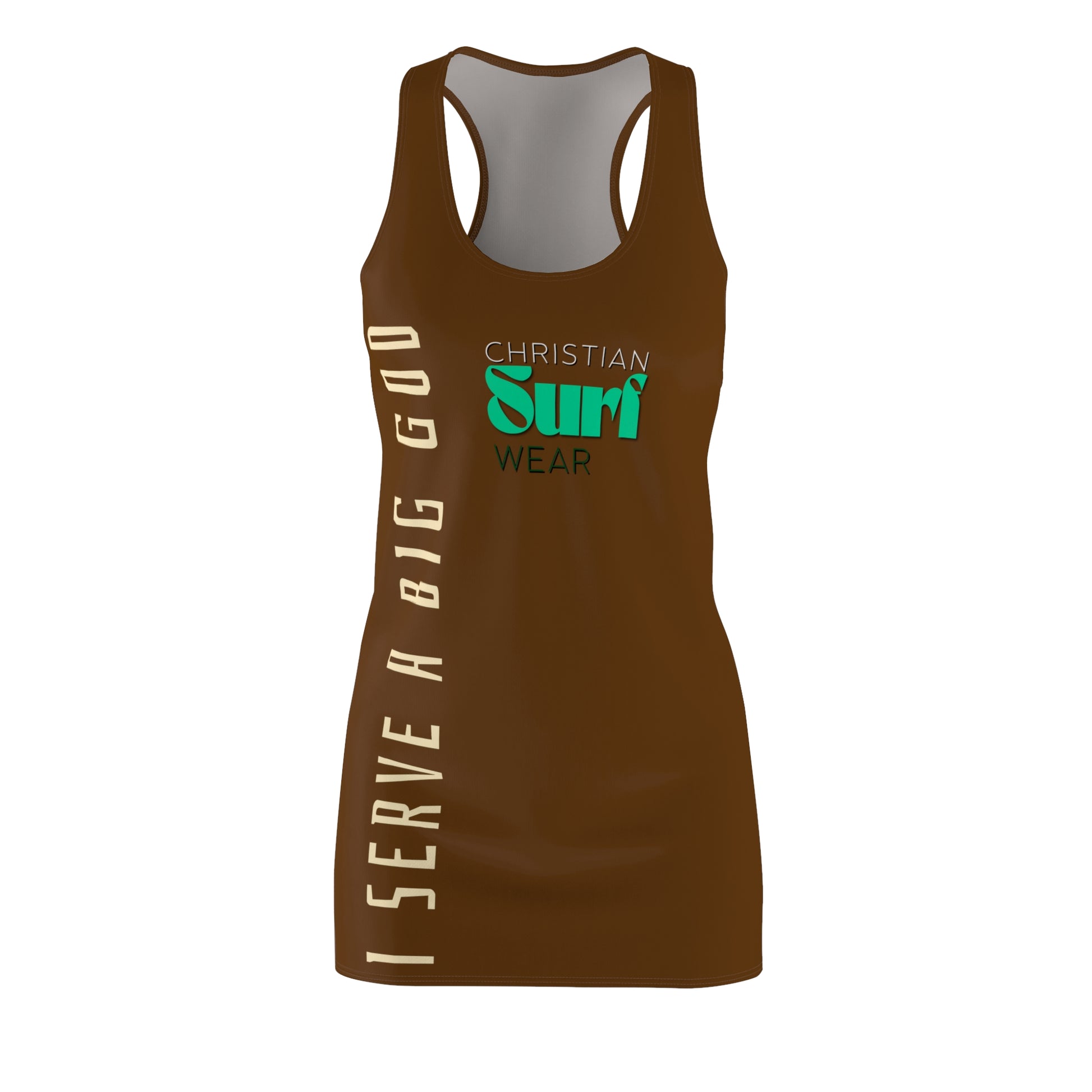 Christian Inspirational Racerback Dress, Faith-Based Fashion, Summer Dress, Casual Wear, Church Outfit, Holiday Apparel