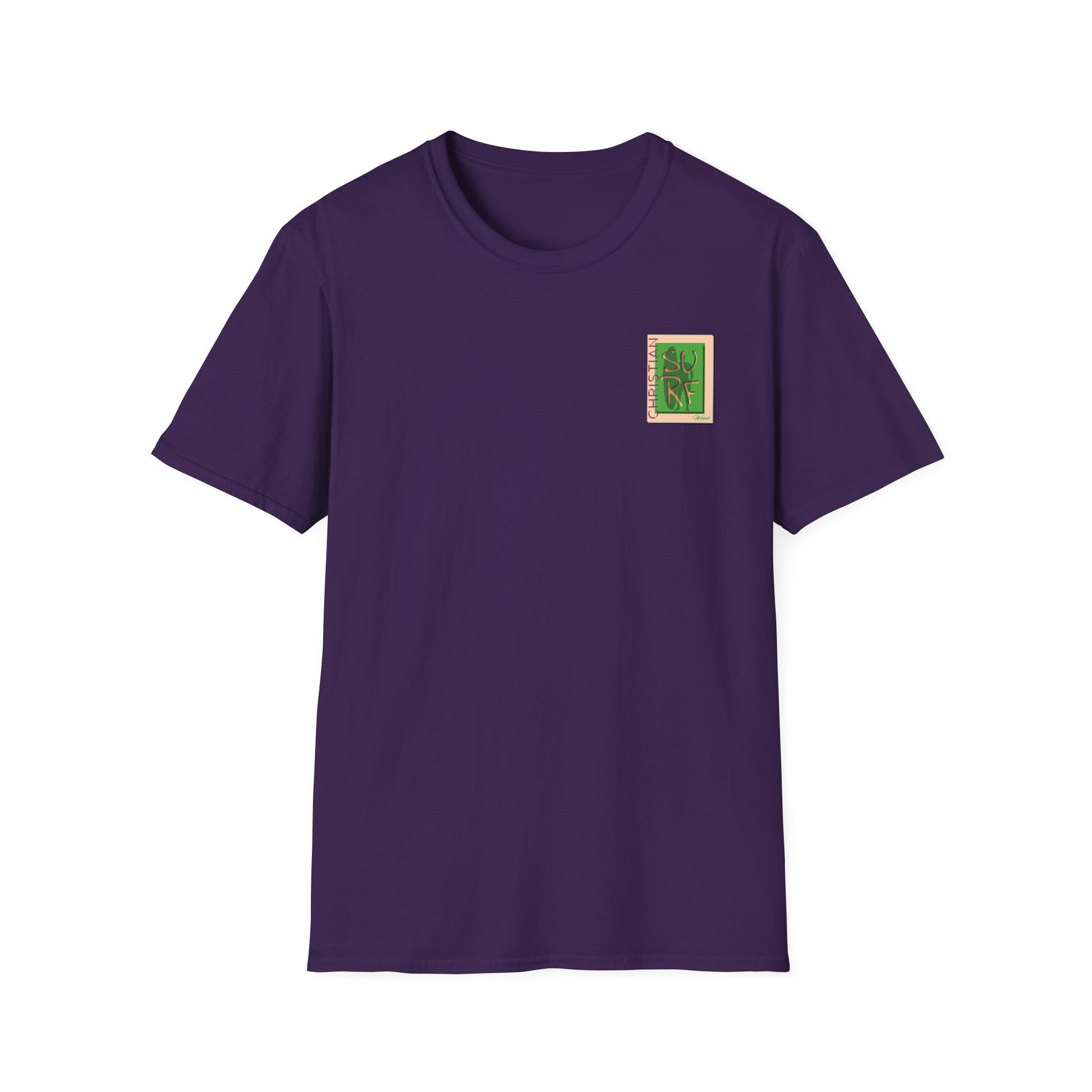 Christian Surf Wear Nature-Inspired Unisex Softstyle Classic T-Shirt | Eco-Friendly Gift, Casual Wear, Graphic Tee, Organic Cotton Tee, Outdoor Adventure Top