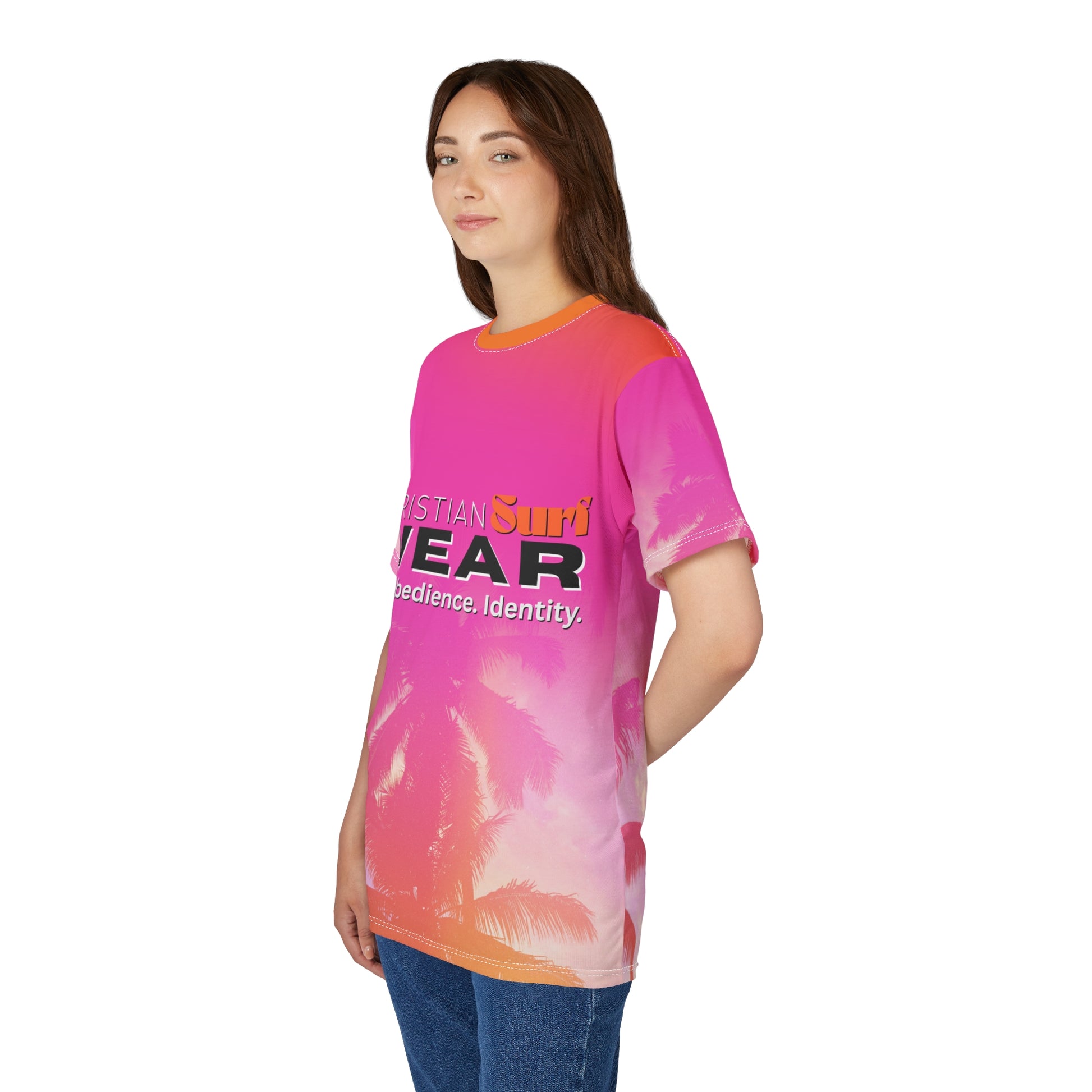 Unisex Tee Christian Surf Wear Palm Tree Graphic Summer Surge