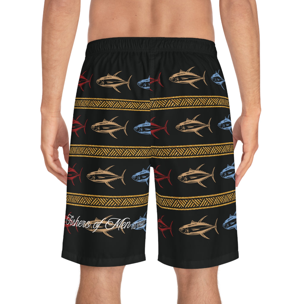 Christian Surf Wear Fishers of Men at Work-Fishing Board Shorts