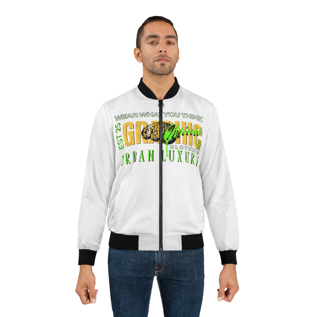 Men's Bomber Jacket - Urban Luxury Praying for Jamaica Design