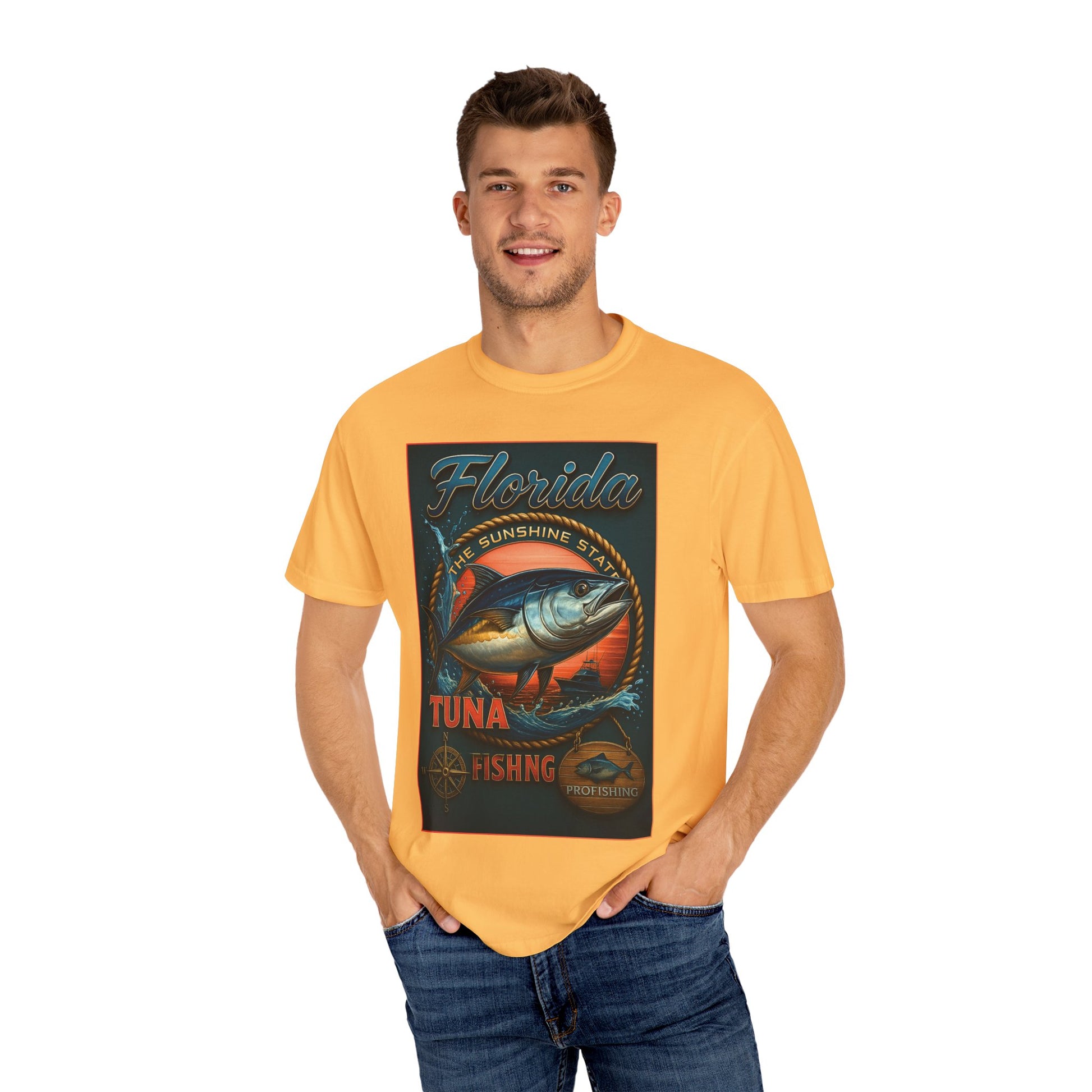 Florida Tuna Vintage Surf Tee, Dominion Waters Edition, Unisex Shirt for Surfers and Kingdom-minded Adventurers, Genesis 1:28 Graphic Tee,