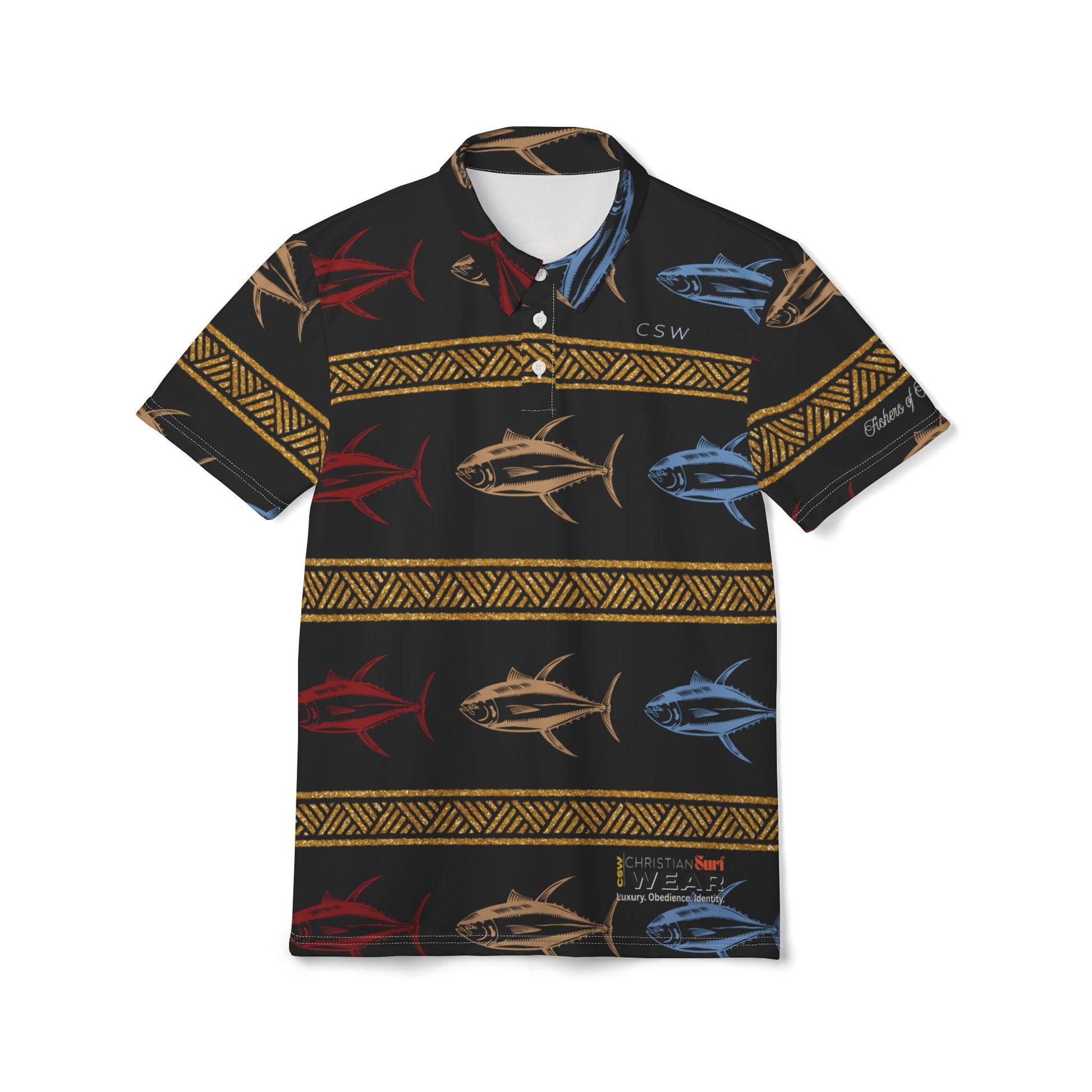 Christian Surf Wear Fishers of Men Fishing Shirt Unisex Polo Shirt