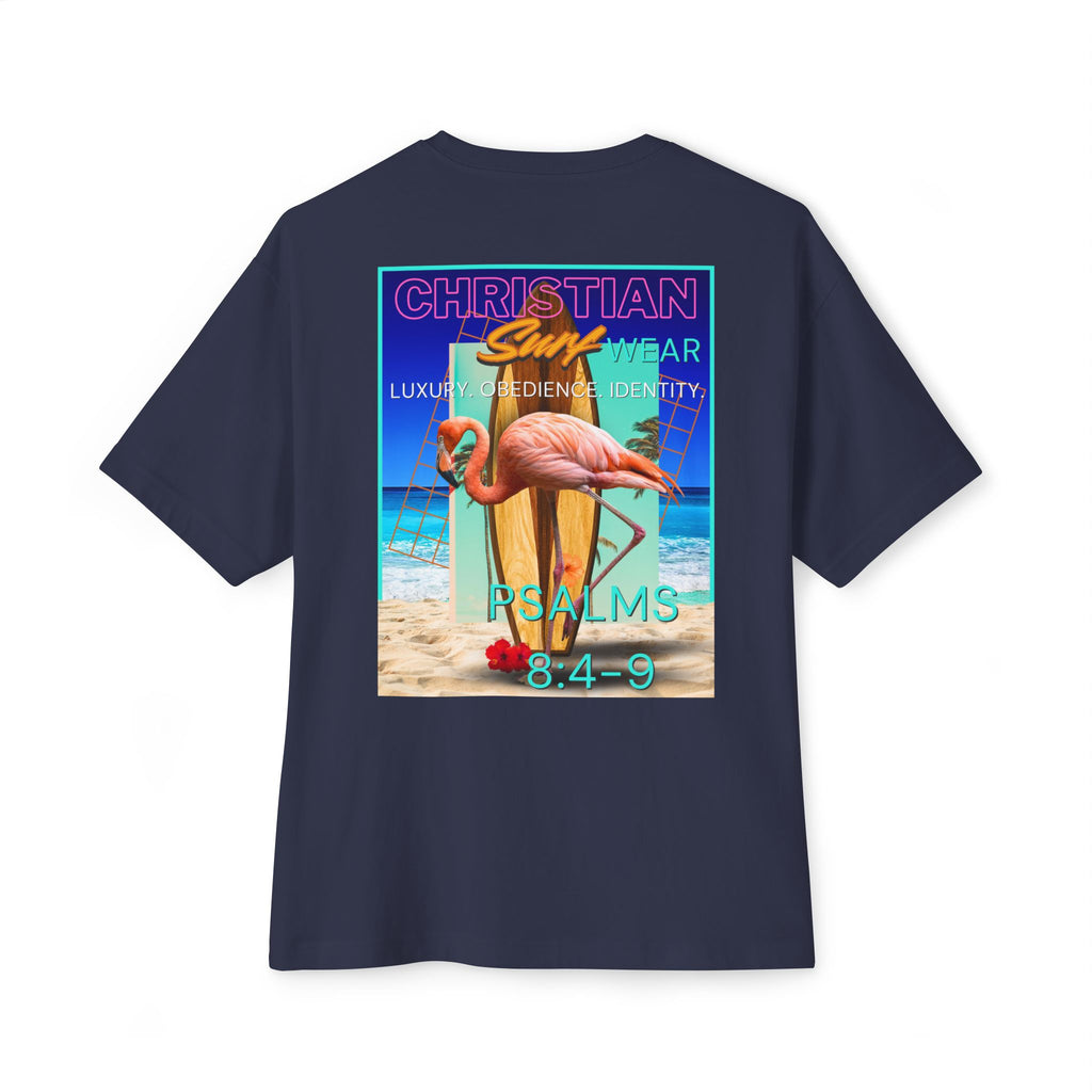 Christian Surf Wear Retro Vibrant-Inspired Unisex Oversized Boxy Tee, Beach Vibes, Faith Apparel, Summer Wear, Casual Christian Fashion