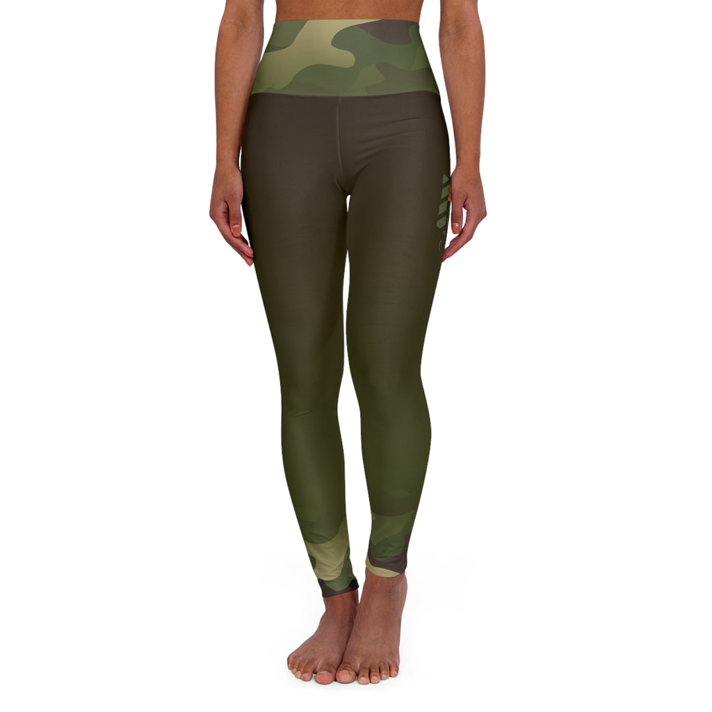 Compression Leggings | CSW™ Christian Surf Wear 'Command the Current' Brown-to-Black Camo Gradient