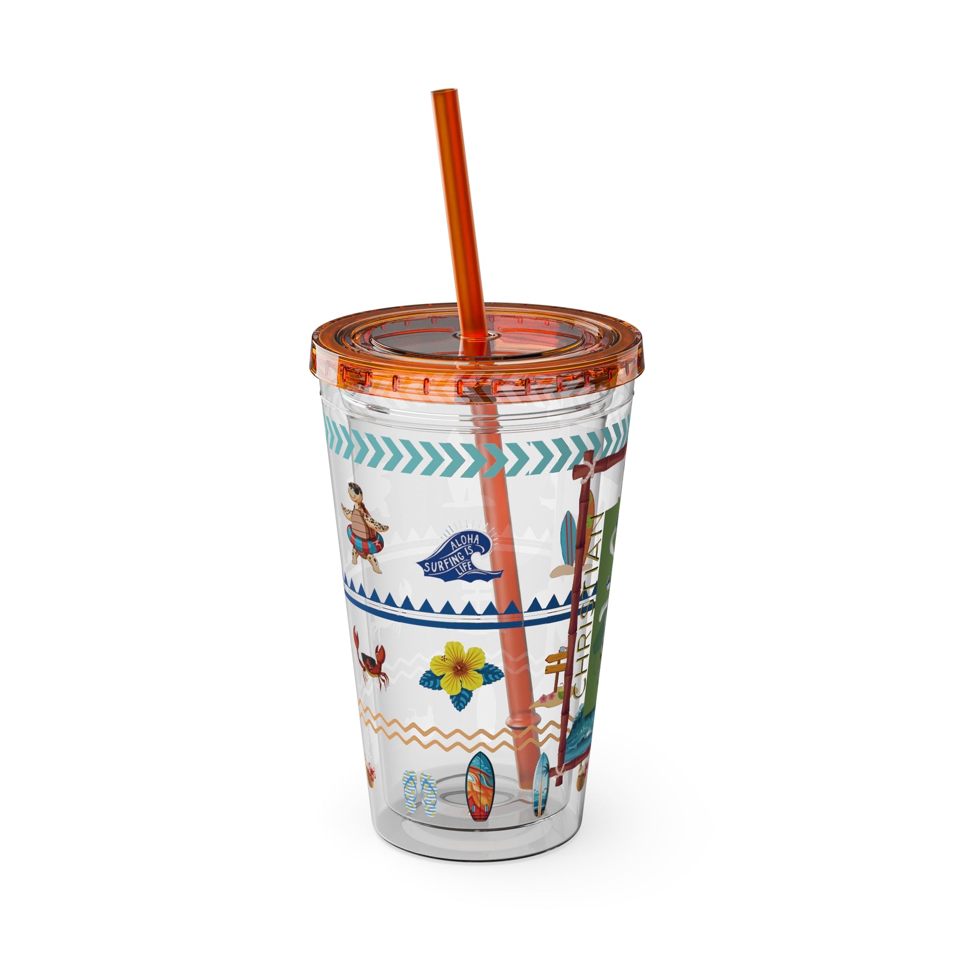 Sunsplash Surf Tumbler, Colorful 16oz Insulated Travel Cup, Summer Beach Mood, Perfect Gift for Surfers, Vacations, Outdoor [...]