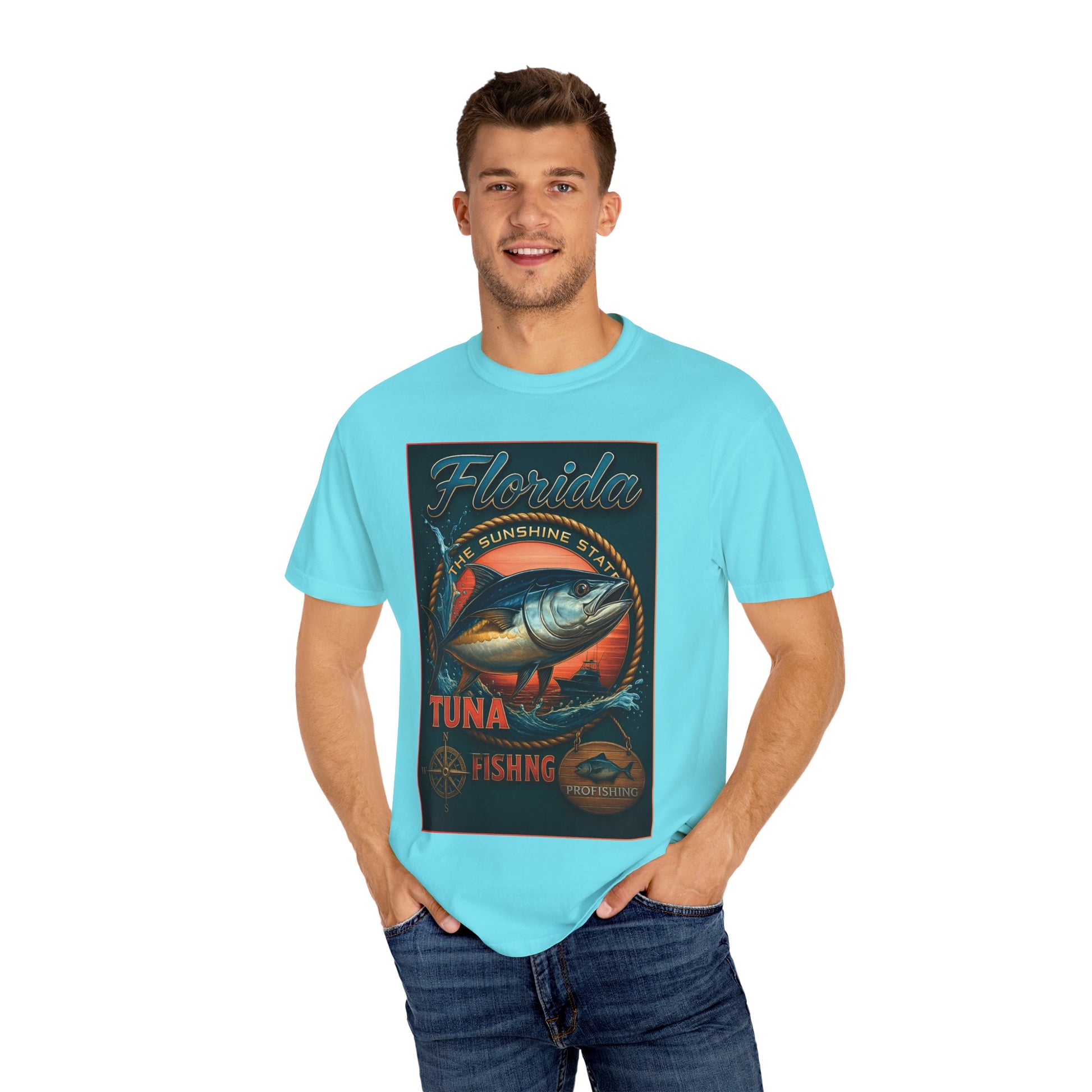 Florida Tuna Vintage Surf Tee, Dominion Waters Edition, Unisex Shirt for Surfers and Kingdom-minded Adventurers, Genesis 1:28 Graphic Tee,