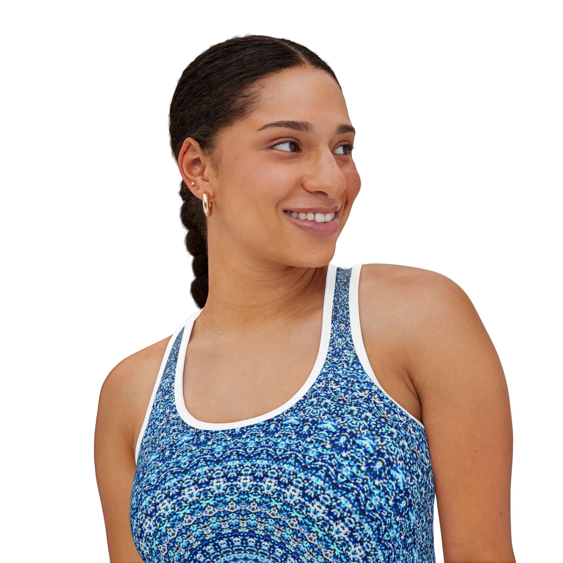 Surf Wear  Summer  Beauty Vintage graphic Ocean Mandala Women's Tank Top - Stylish Summer Wear, Beach Day, Yoga Top, Vacation Outfit, Gift for Her, Boho Aesthetic