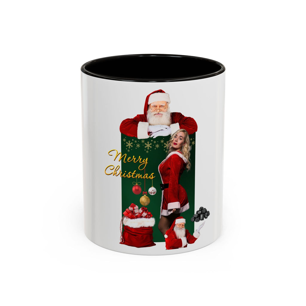 Christmas Santa & Sexy Mrs. Claus Coffee Mug (11oz/15oz) - 'Merry Christmas' Holiday Gift