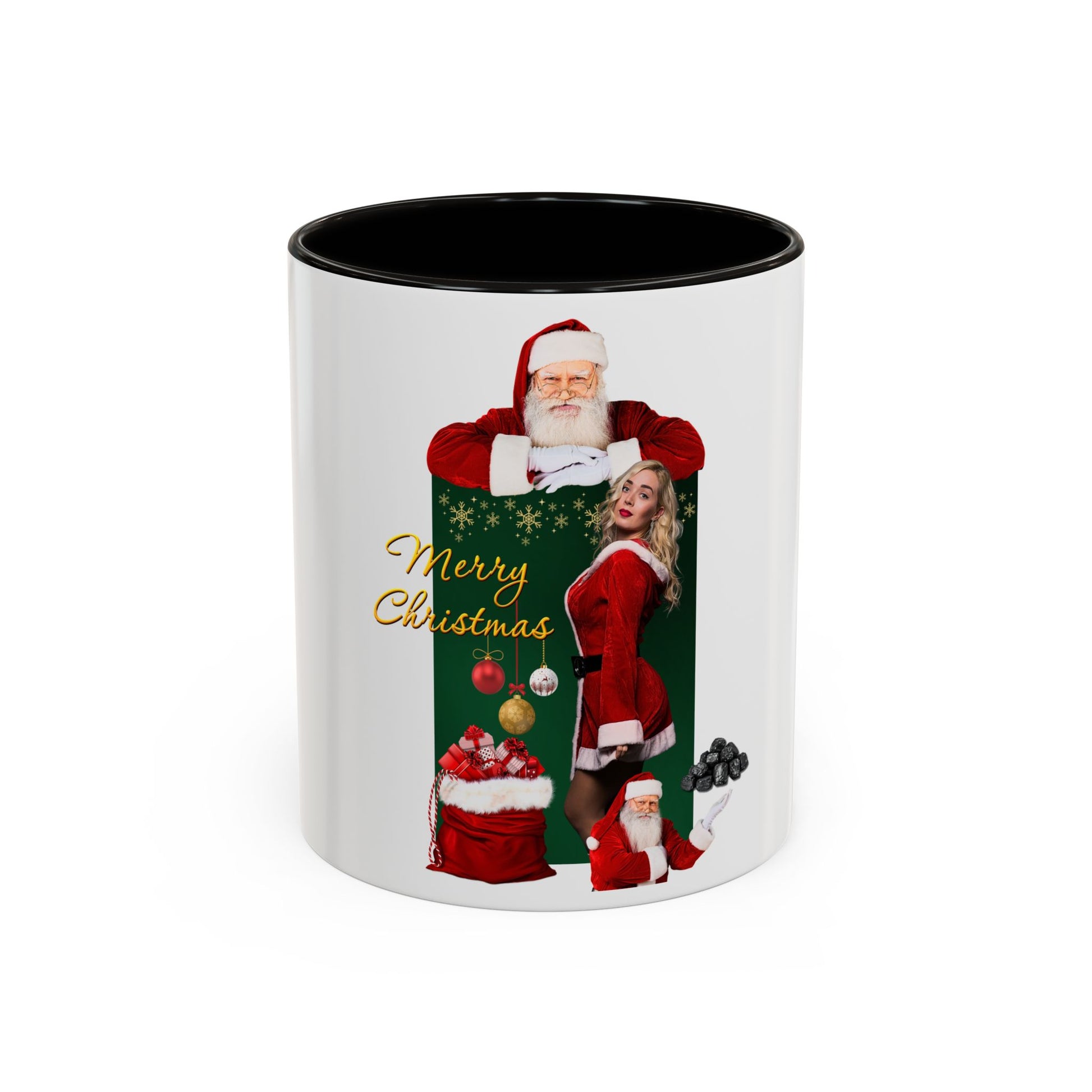Christmas Santa & Sexy Mrs. Claus Coffee Mug (11oz/15oz) - 'Merry Christmas' Holiday Gift