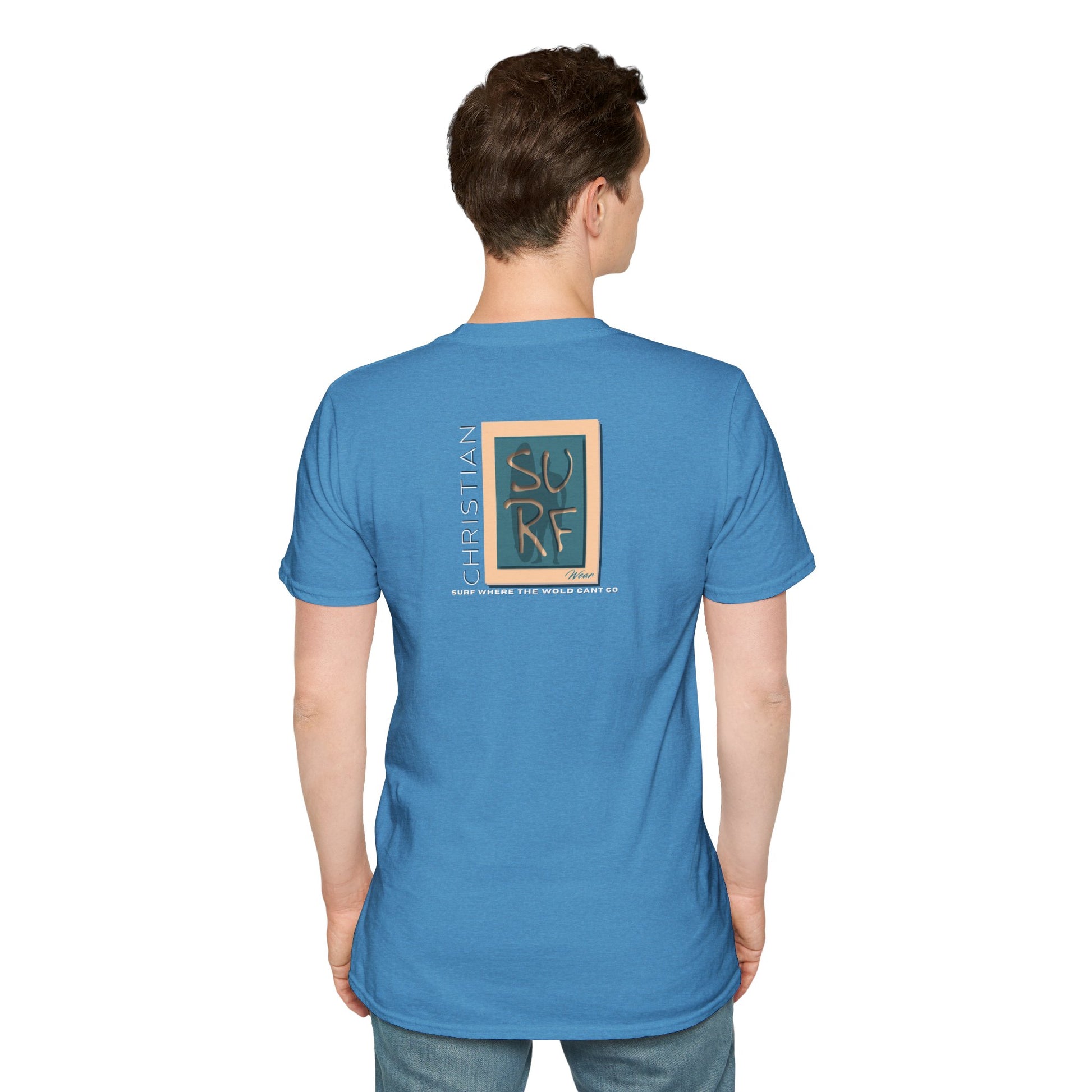 Marlin Graphic Dominion Deep - Unisex Softstyle T-Shirt Florida Marlin Fishing Tee Surfwear | Christian Ocean Apparel, Bold Pursuit Prophetic Vision Divine