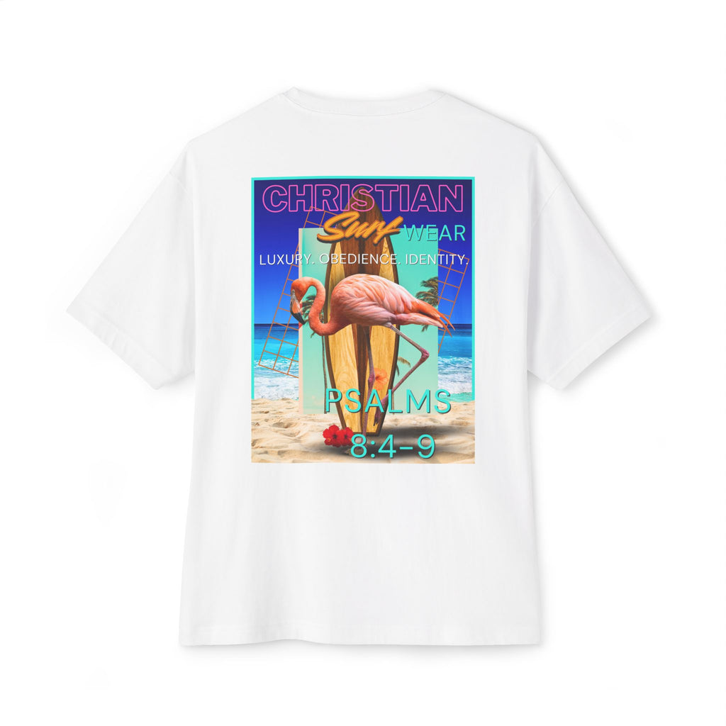 Christian Surf Wear Retro Vibrant-Inspired Unisex Oversized Boxy Tee, Beach Vibes, Faith Apparel, Summer Wear, Casual Christian Fashion
