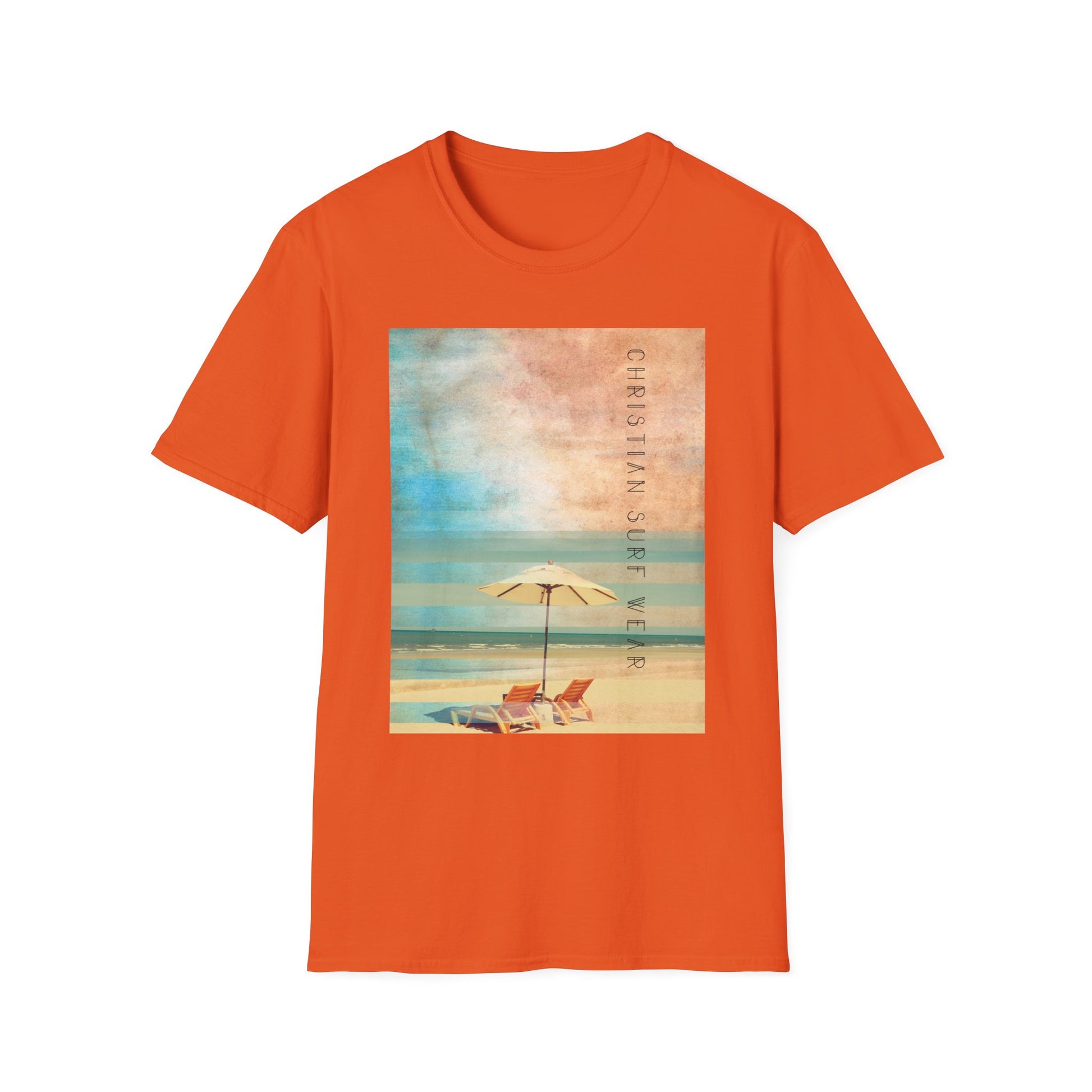 Christian Surf Wear T-Shirt - Vintage Calm Beach Tee