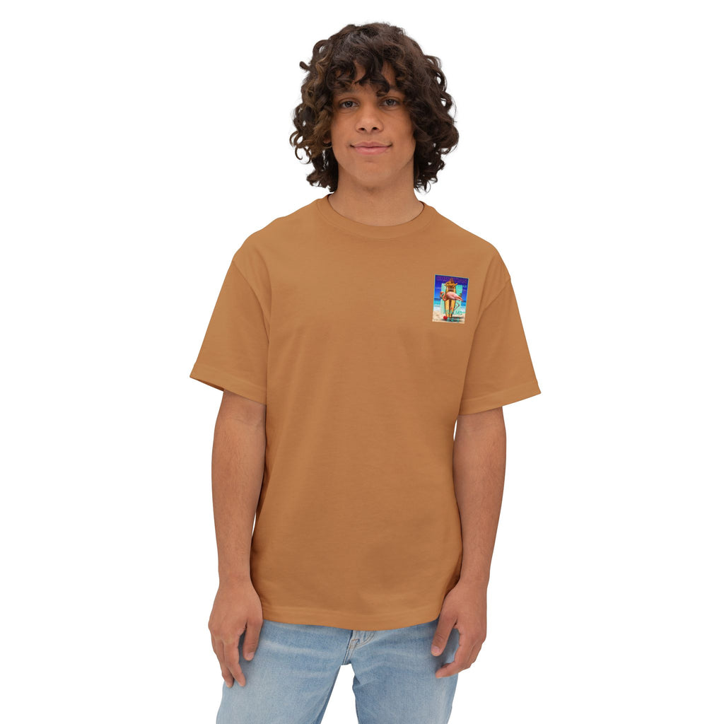 Christian Surf Wear Retro Vibrant-Inspired Unisex Oversized Boxy Tee, Beach Vibes, Faith Apparel, Summer Wear, Casual Christian Fashion