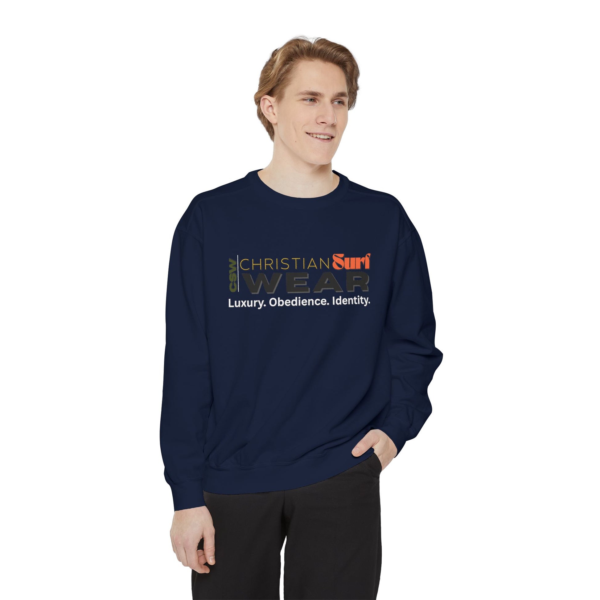 Sunshine Christian Surf Wear Sweatshirt | Unisex Garment-Dyed Pullover for Beach Vibes, Casual Wear, Surfing, Gift for Him/Her, Summer Style