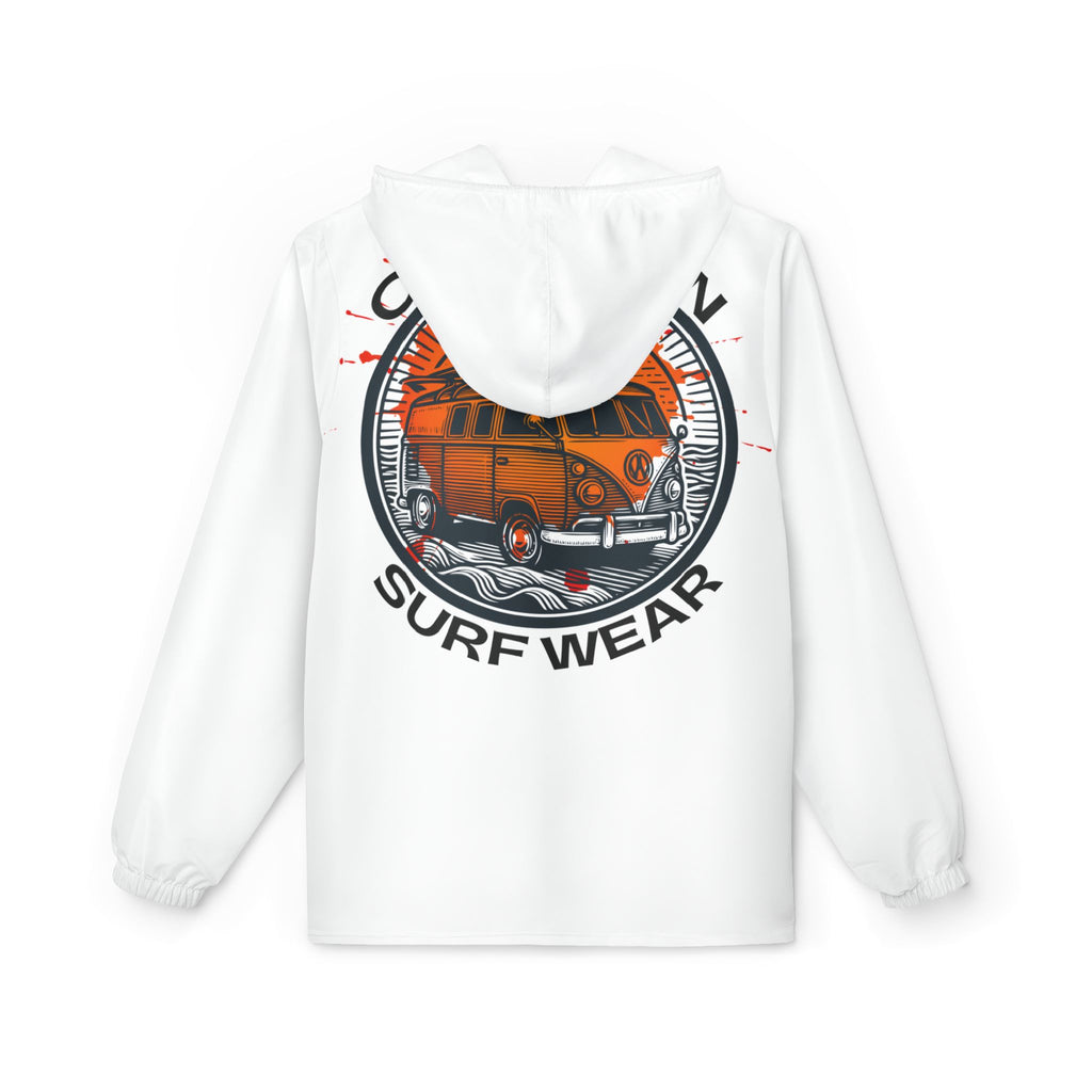Vintage Surfing Graphic Design Windbreaker Jacket by Christian Surf Wear