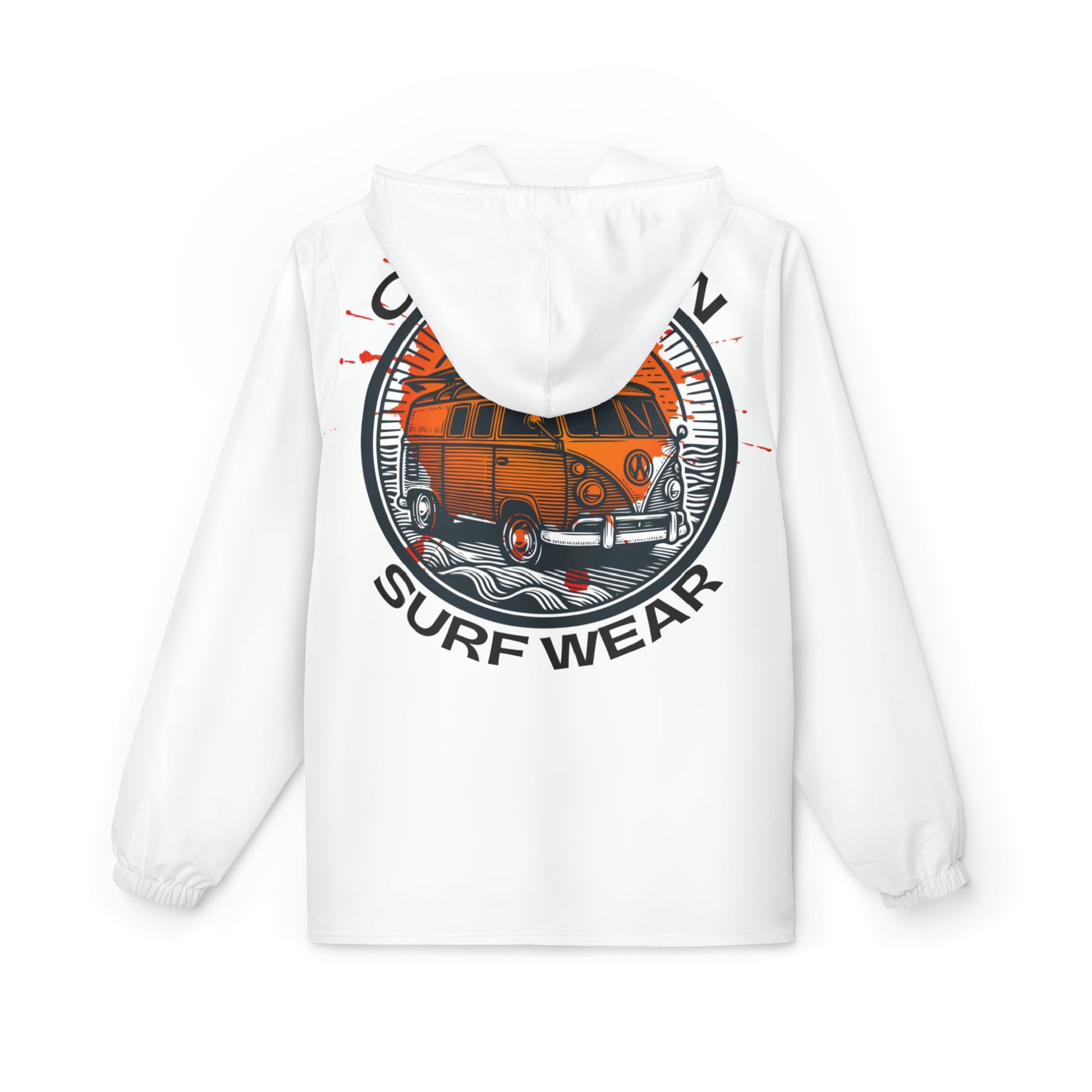 Vintage Surfing Graphic Design Windbreaker Jacket by Christian Surf Wear