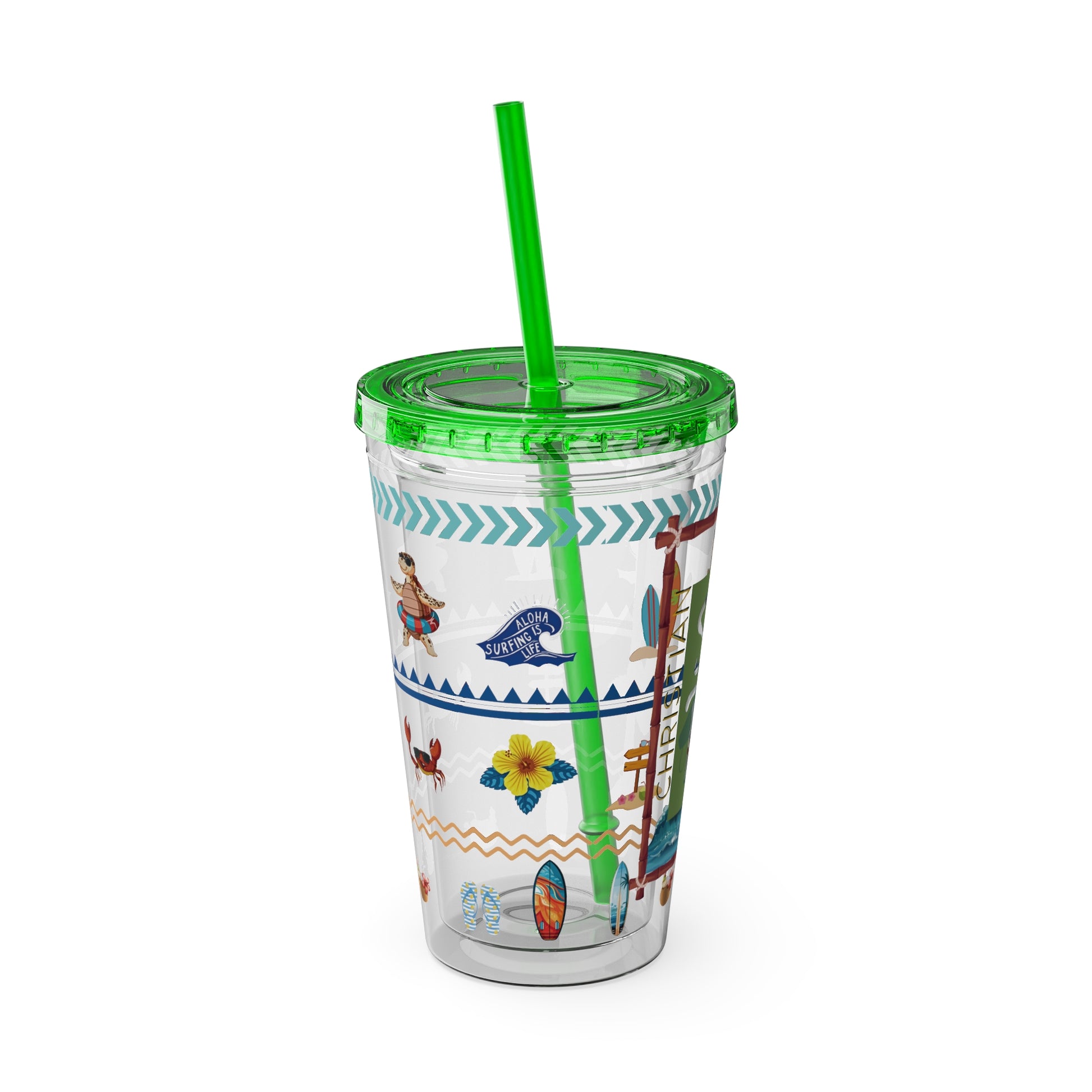 Sunsplash Surf Tumbler, Colorful 16oz Insulated Travel Cup, Summer Beach Mood, Perfect Gift for Surfers, Vacations, Outdoor [...]