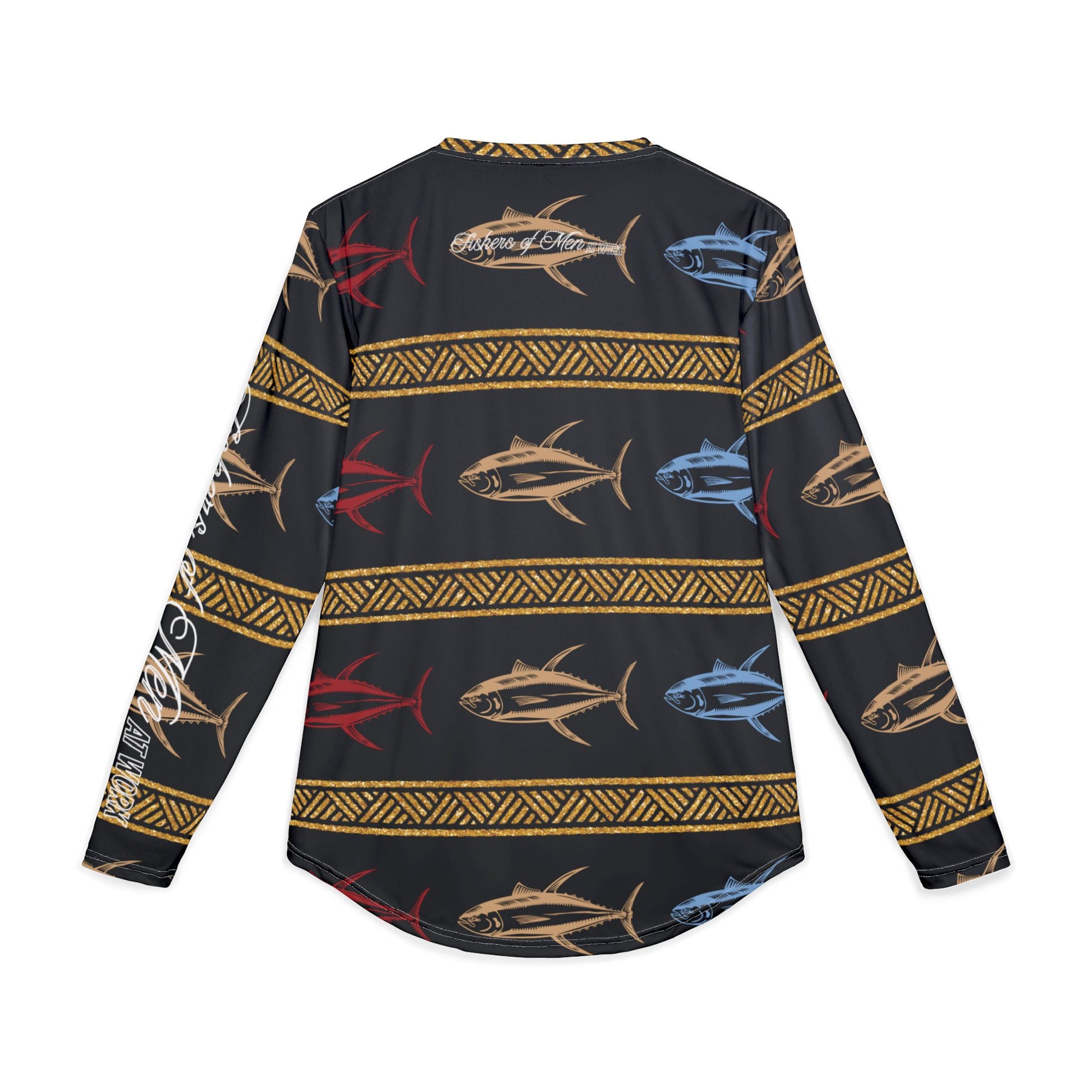 Christian Surf Wear Fishers of Men at Work-Men's UV Protection Long Sleeve Shirt (AOP)