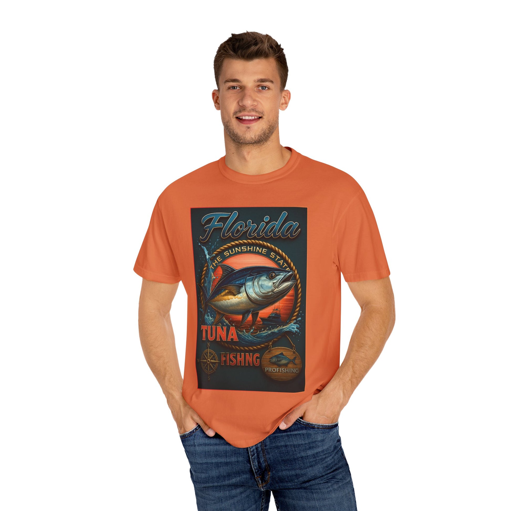 Florida Tuna Vintage Surf Tee, Dominion Waters Edition, Unisex Shirt for Surfers and Kingdom-minded Adventurers, Genesis 1:28 Graphic Tee,