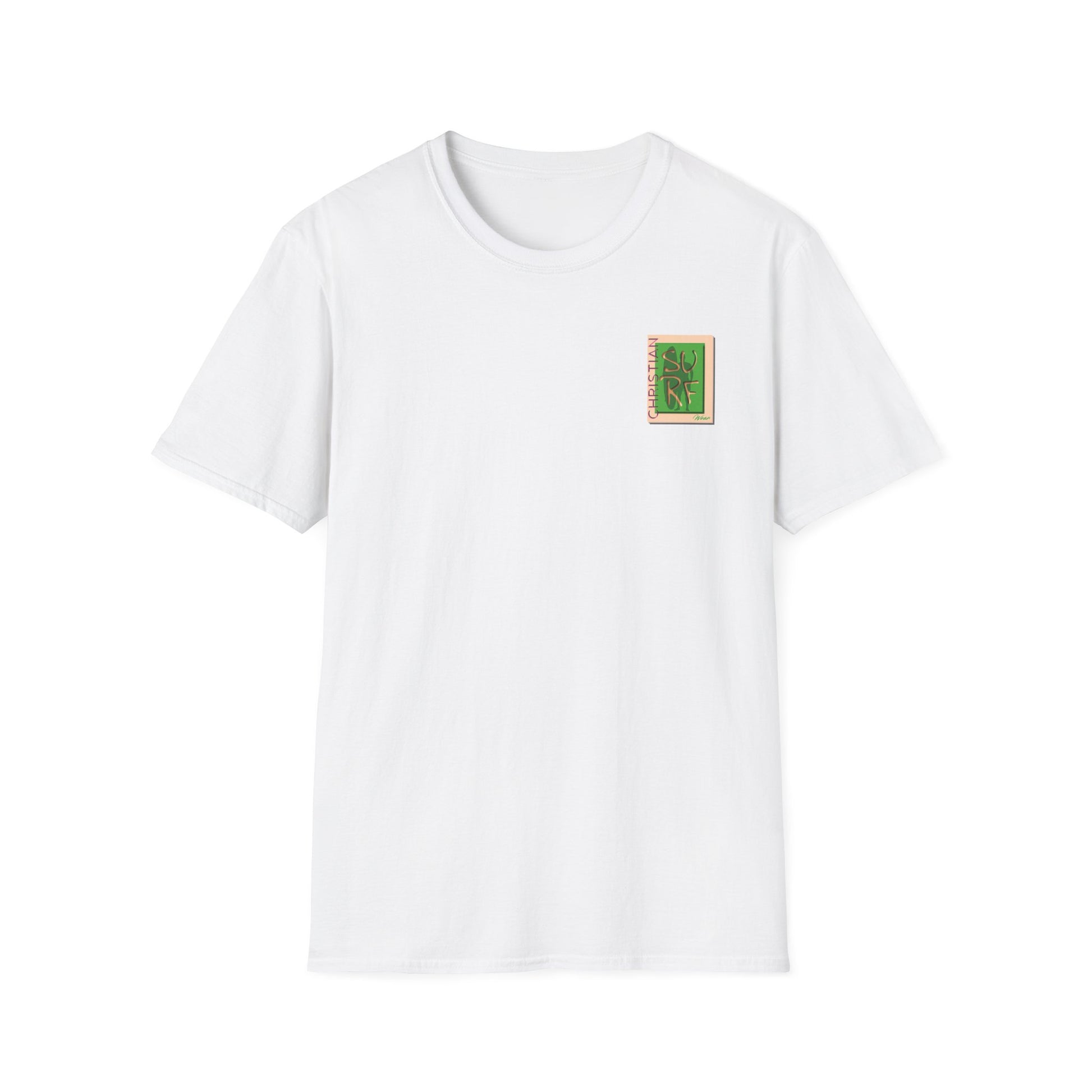 Christian Surf Wear Nature-Inspired Unisex Softstyle Classic T-Shirt | Eco-Friendly Gift, Casual Wear, Graphic Tee, Organic Cotton Tee, Outdoor Adventure Top