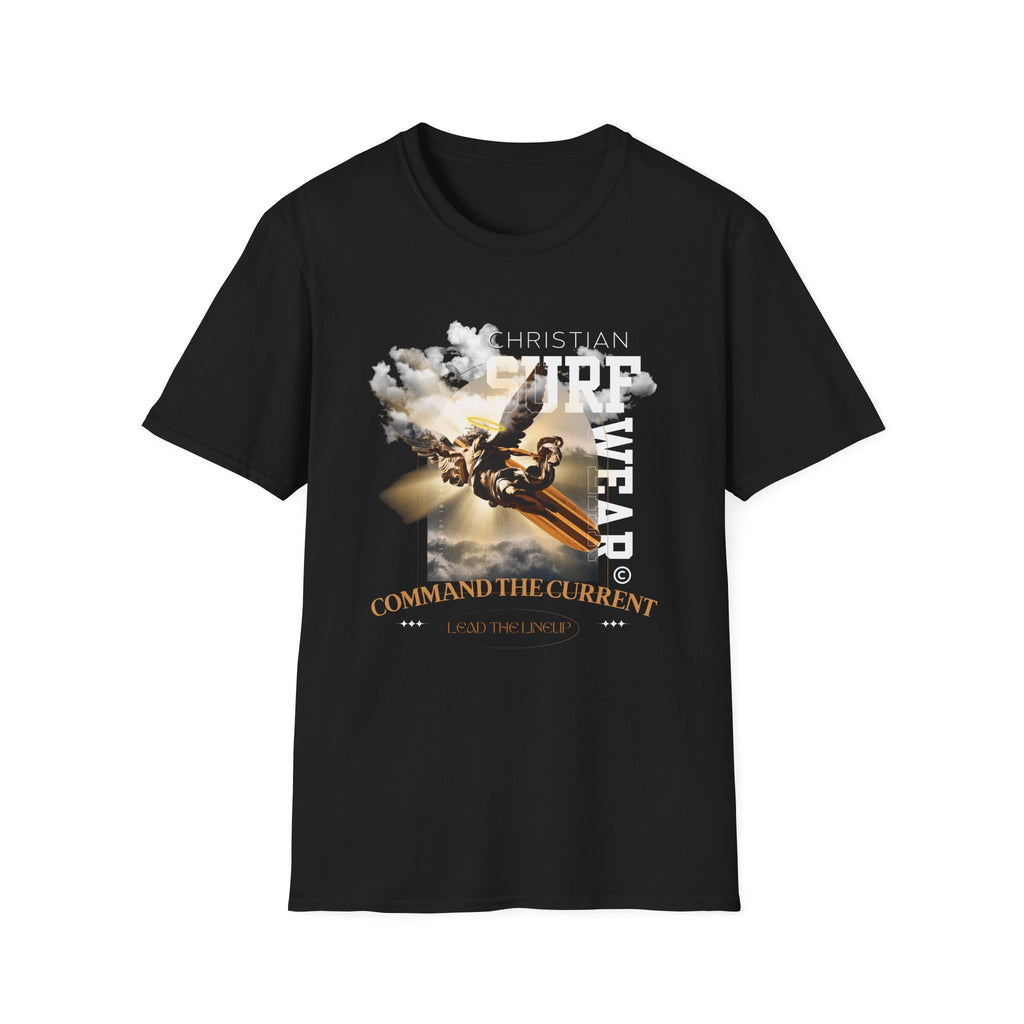Surf Wear Angle Riding a Surfboard Graphic Vintage Surf Unisex T-Shirt, Beachwear, Summer Casual Tee, Gift for Surfers, Retro Aesthetic T-Shirt