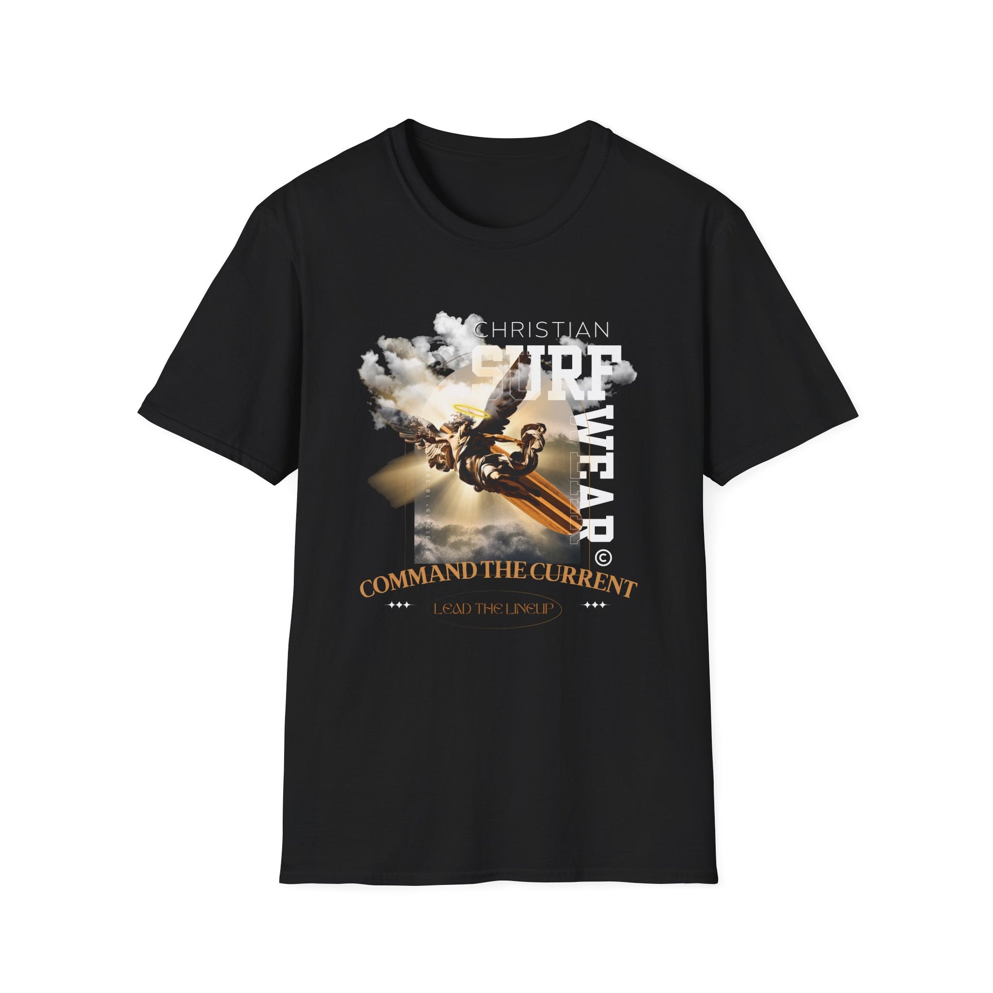 Surf Wear Angle Riding a Surfboard Graphic Vintage Surf Unisex T-Shirt, Beachwear, Summer Casual Tee, Gift for Surfers, Retro Aesthetic T-Shirt