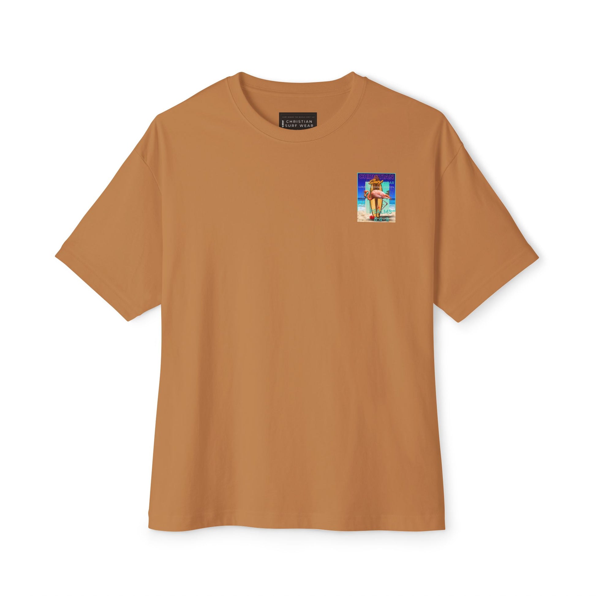 Christian Surf Wear Retro Vibrant-Inspired Unisex Oversized Boxy Tee, Beach Vibes, Faith Apparel, Summer Wear, Casual Christian Fashion