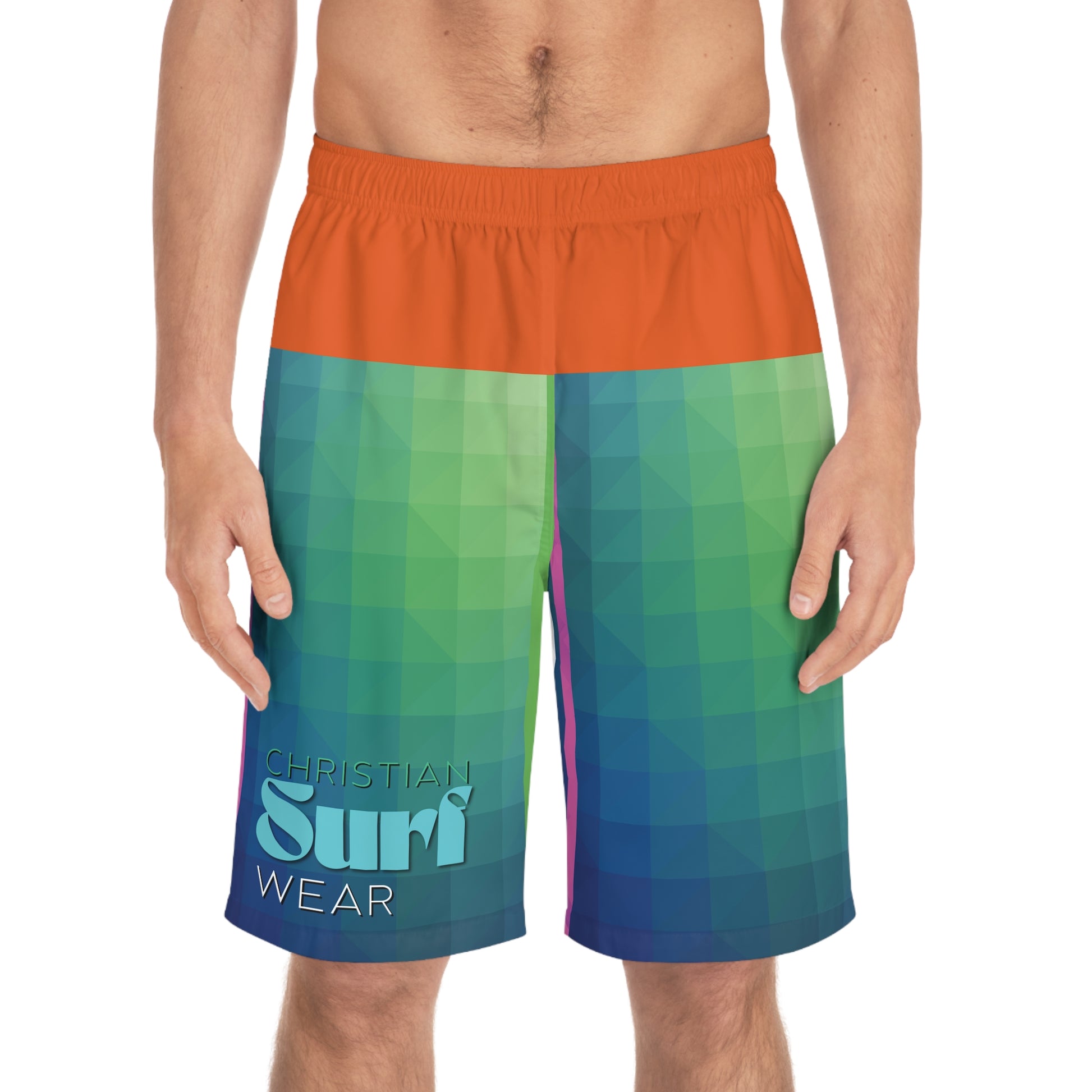 Surf Wear Men Vibrant Surfboard Shorts - Perfect for Beach Days, Summer Fun, Pool Parties, Board Sports, Vacation Essentials, Surf Lovers
