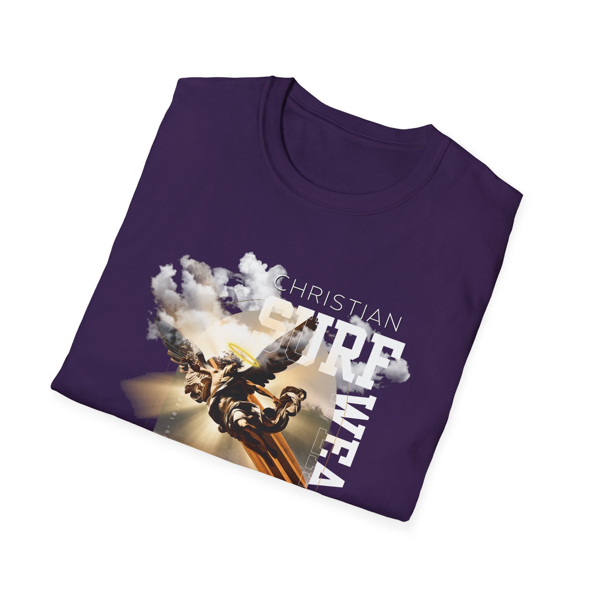 Surf Wear Angle Riding a Surfboard Graphic Vintage Surf Unisex T-Shirt, Beachwear, Summer Casual Tee, Gift for Surfers, Retro Aesthetic T-Shirt