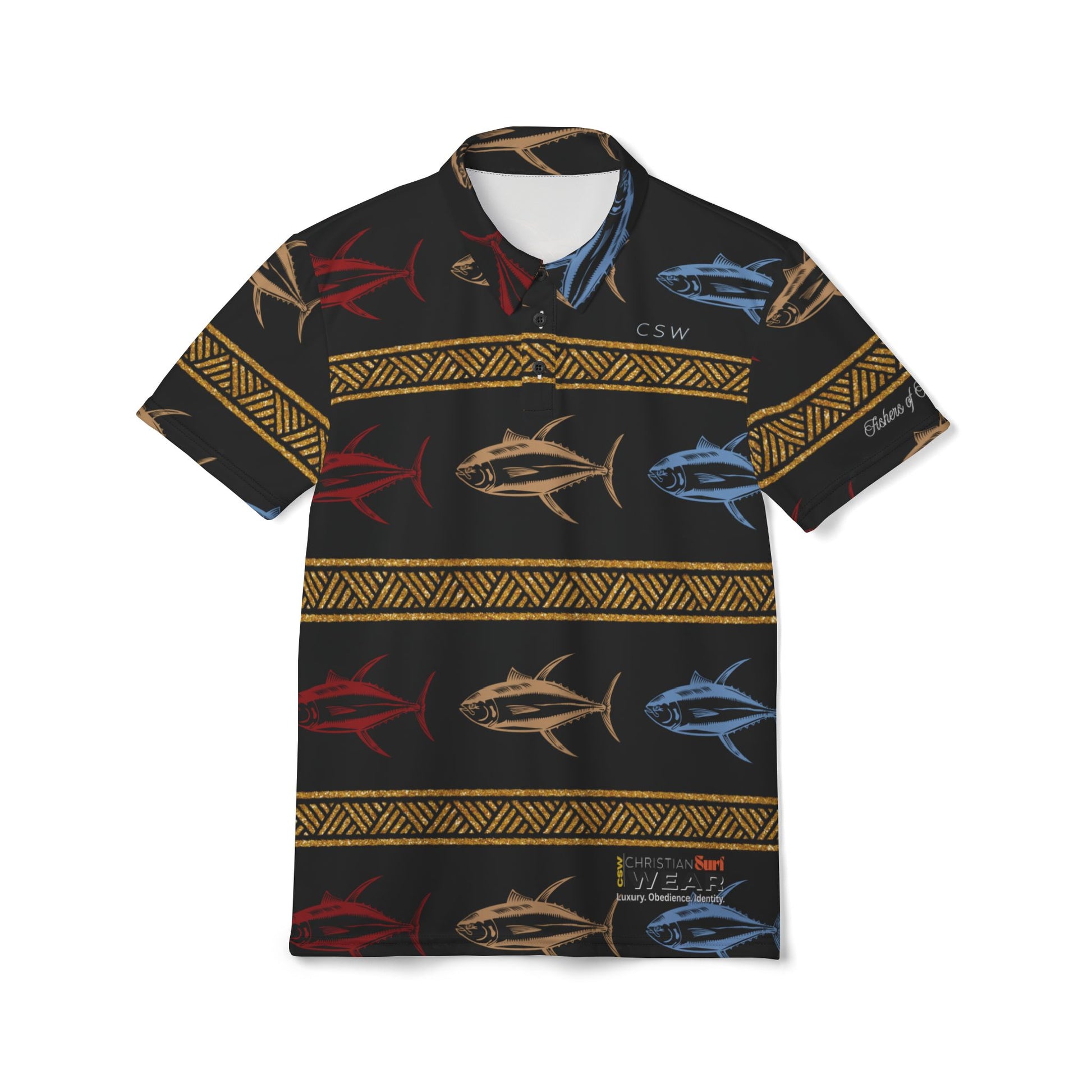 Christian Surf Wear Fishers of Men Fishing Shirt Unisex Polo Shirt