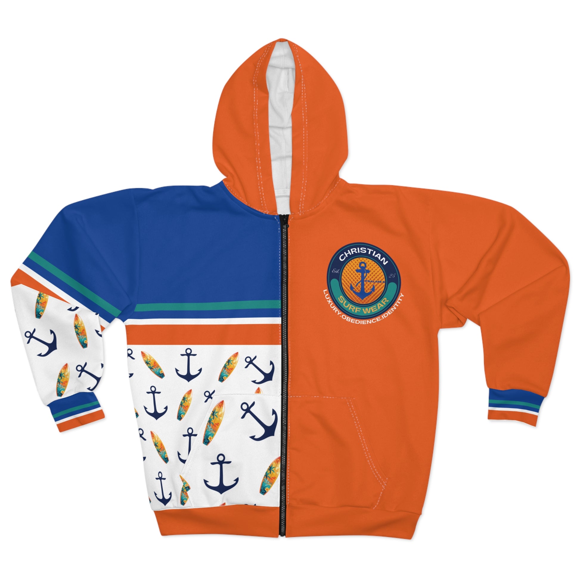 Christian Anchor Surf Zip Hoodie