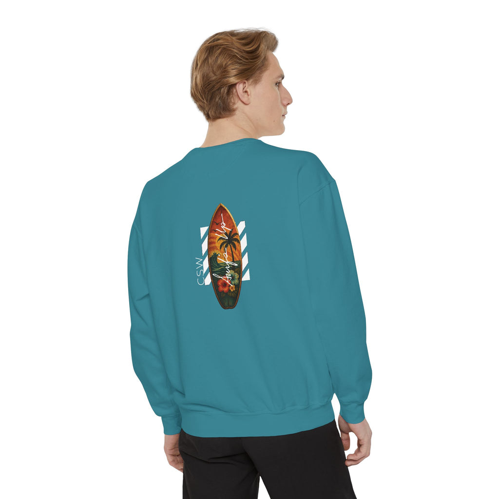 Sunshine Christian Surf Wear Sweatshirt | Unisex Garment-Dyed Pullover for Beach Vibes, Casual Wear, Surfing, Gift for Him/Her, Summer Style