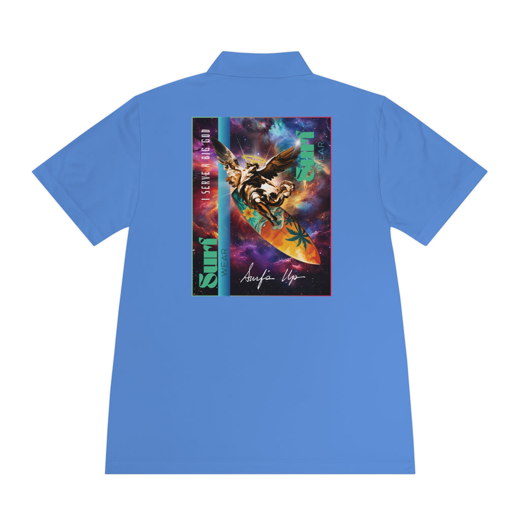 Vibrant Men's Sport Polo Shirt with Artistic Design, Casual Wear, Golf Shirt, Active Lifestyle, Trendy Sports Polo, Unique Gift Idea