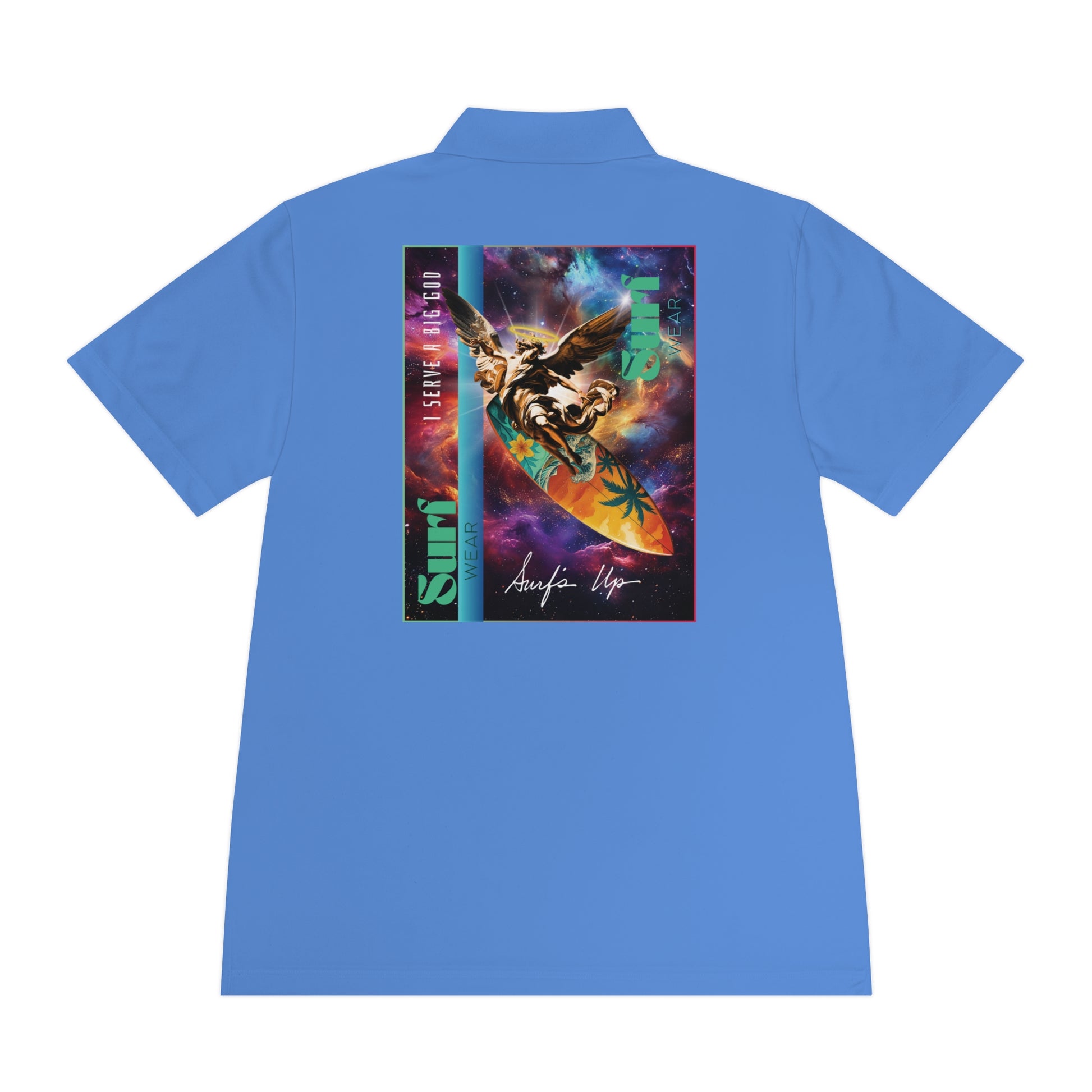 Vibrant Men's Sport Polo Shirt with Artistic Design, Casual Wear, Golf Shirt, Active Lifestyle, Trendy Sports Polo, Unique Gift Idea