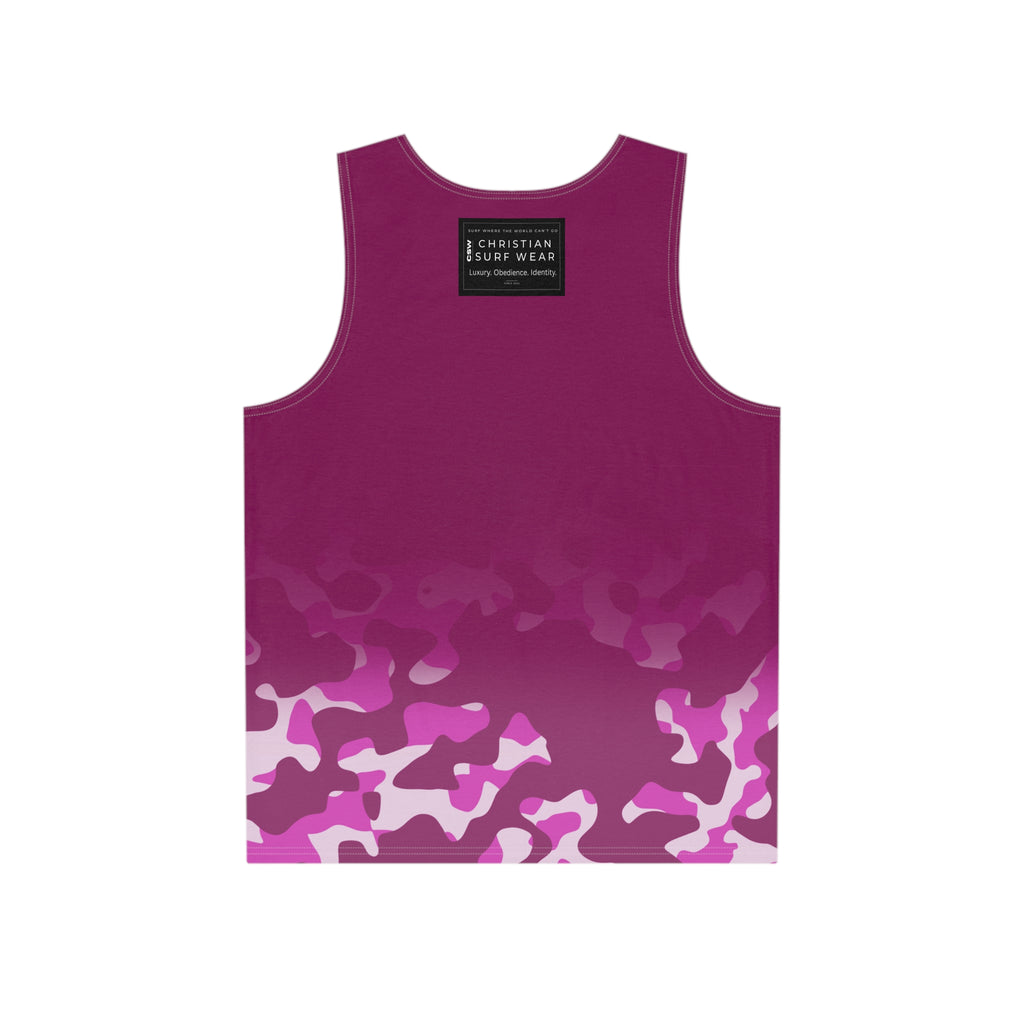 Christian Surf Wear Vintage Militant Vibrant Miami Beach theme Men's Tropical Miami Beach Tank, Summer Casual Wear, Vacation Essential, Beach Day Top, Party Outfit, Outdoor Activities