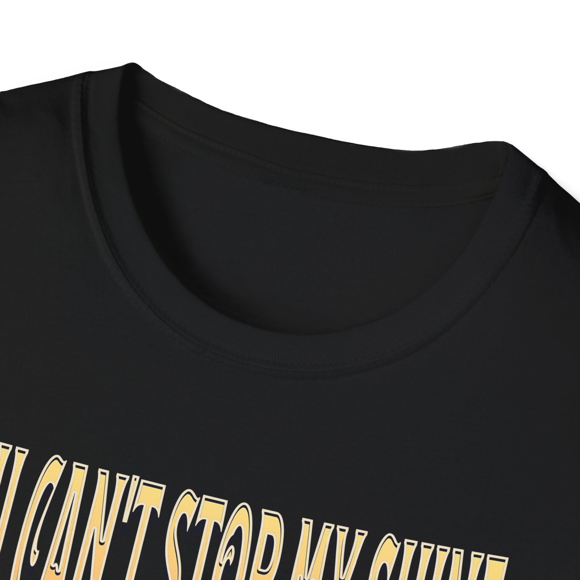 Brilliant Black Kingdom Confidence Graphic Gold Happy Face Emoji Unisex T-Shirt: You Can’t Stop My Shine Tee, With GOD On My Side, Premium Casual-Tee