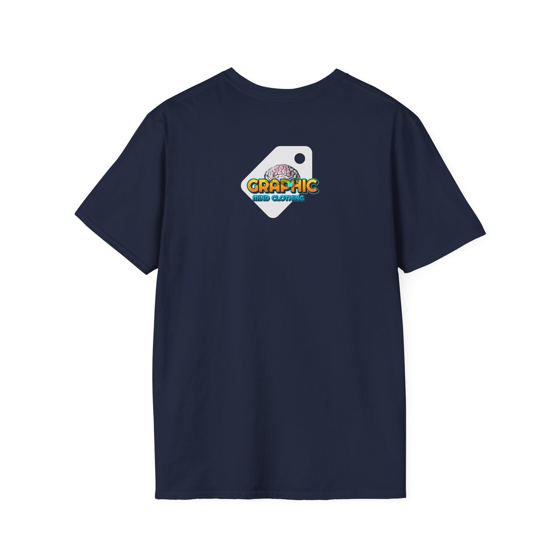 Navy Blue  Kingdom Confidence Graphic Gold Happy Face Emoji Unisex T-Shirt: You Can’t Stop My Shine Tee, With GOD On My Side, Premium Casual-Tee