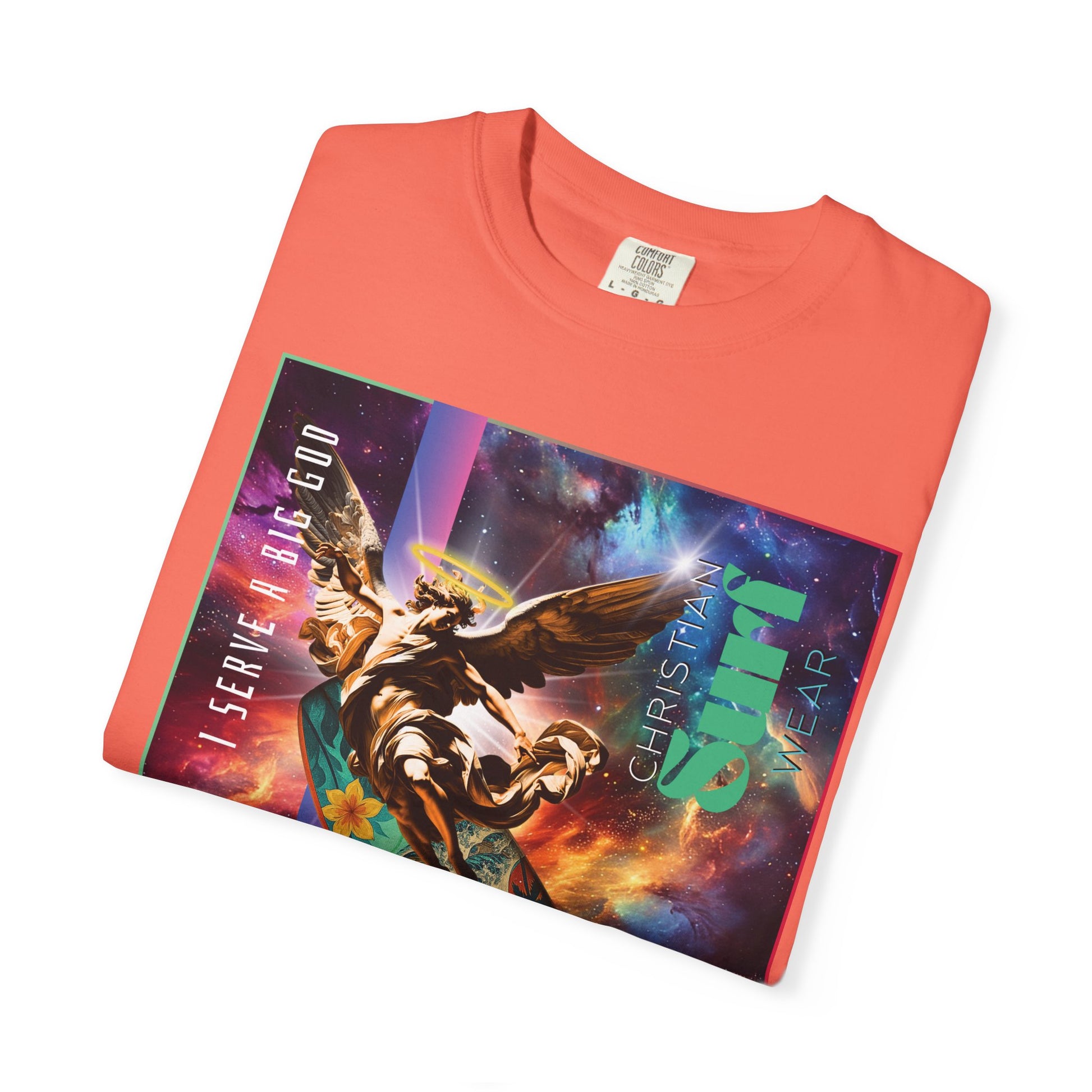 Christian Surf Wear Vibrant Surfing T-Shirt, Stylish Beachwear, Unisex Graphic Tee, Summer Outfit, Gift for Surfers, Casual Wear, Colorful Apparel