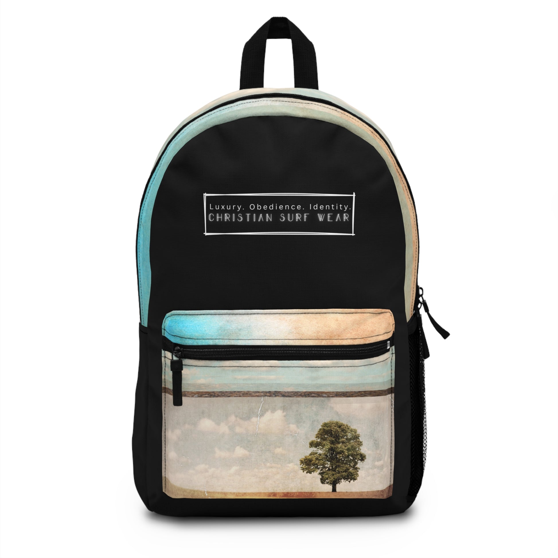 Christian Surf-Inspired Backpack, Trendy School Bag, Adventure Backpack, Travel Essentials, Unique Gift for Surfers