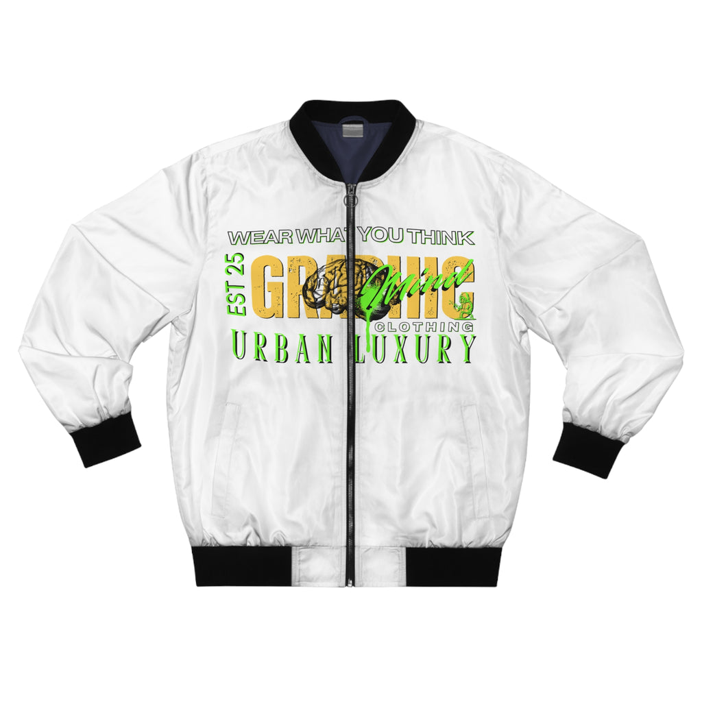 Men's Bomber Jacket - Urban Luxury Praying for Jamaica Design