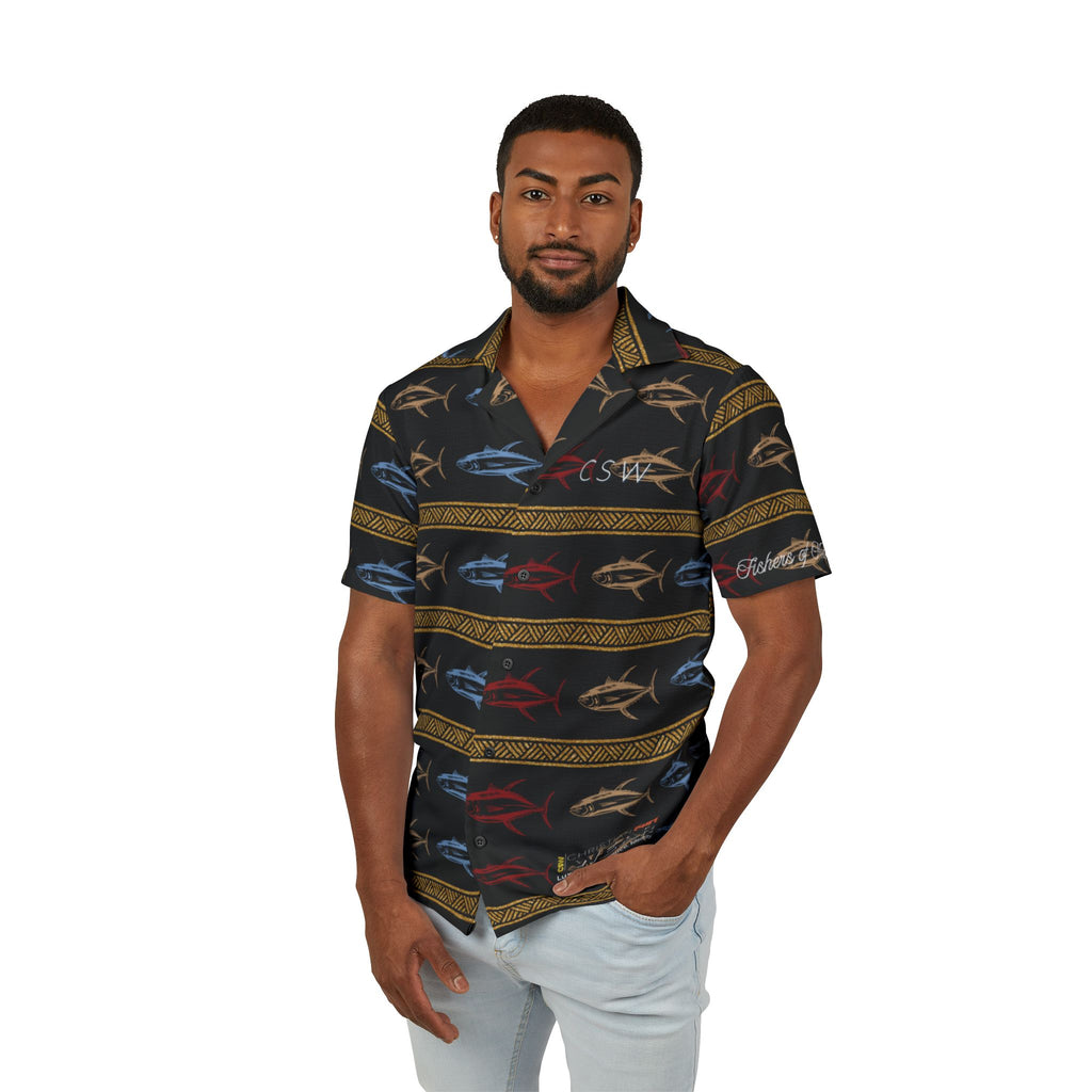 Christian Surf Wear Fishing Hawaiian Camp Shirt