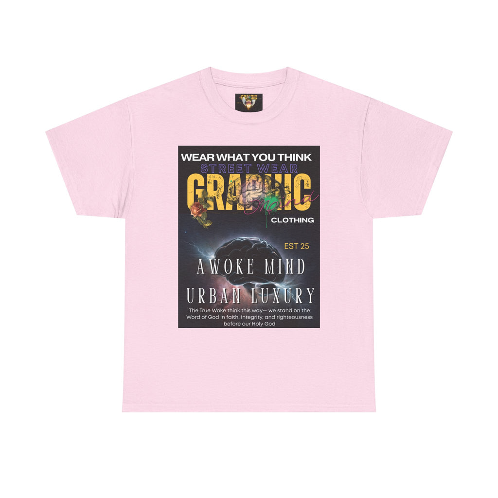 Urban Luxury Graphic Mind Clothing Tee, Woke Mind Heavy Cotton Tee - Comfortable Street Style Shirt, Gift for Trendsetters, Cool Graphic