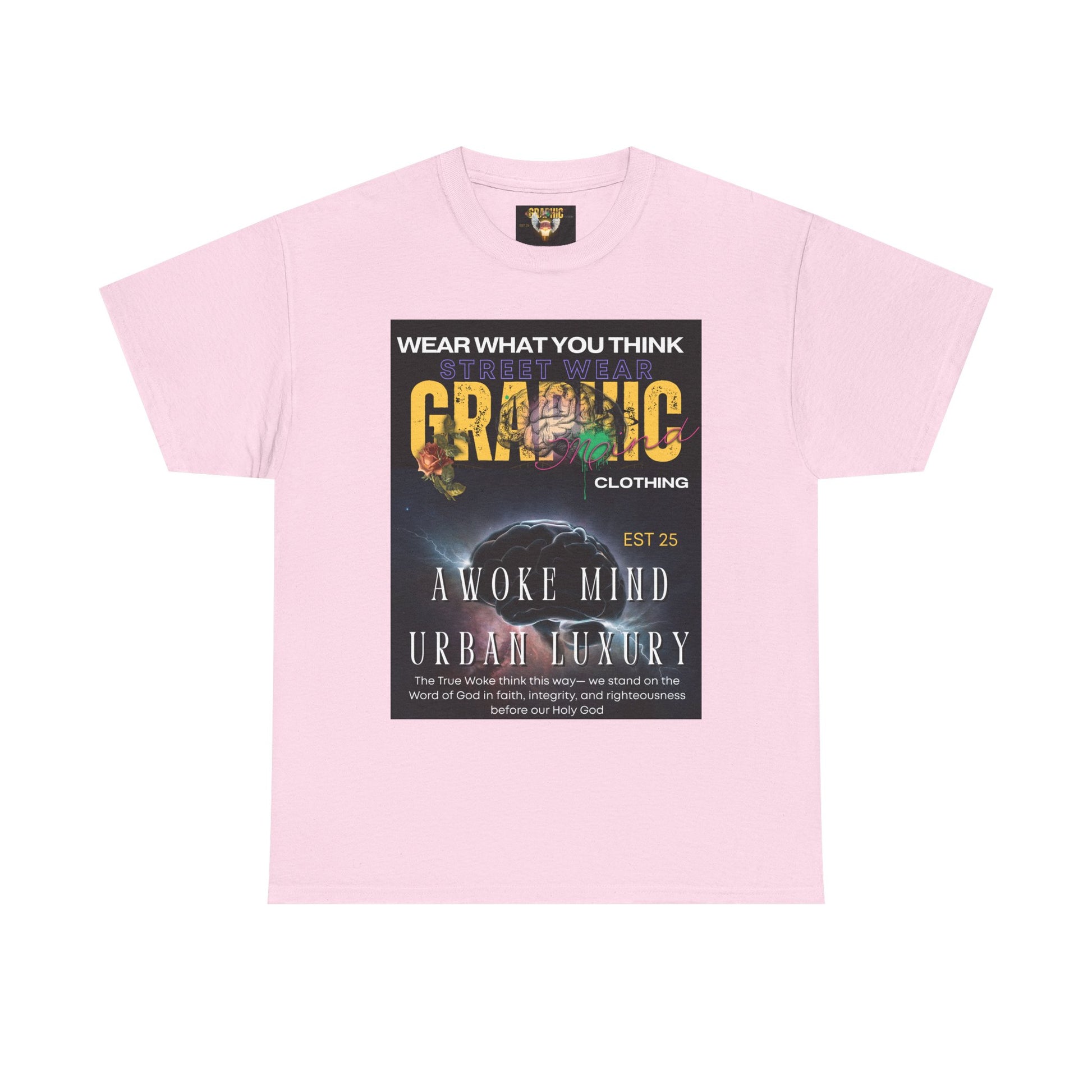 Urban Luxury Graphic Mind Clothing Tee, Woke Mind Heavy Cotton Tee - Comfortable Street Style Shirt, Gift for Trendsetters, Cool Graphic