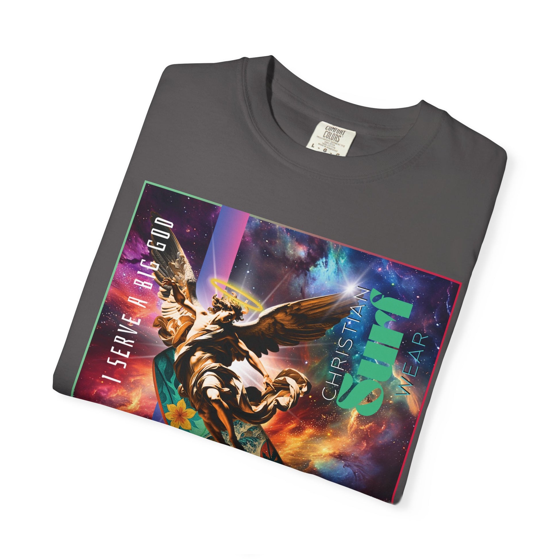 Christian Surf Wear Vibrant Surfing T-Shirt, Stylish Beachwear, Unisex Graphic Tee, Summer Outfit, Gift for Surfers, Casual Wear, Colorful Apparel